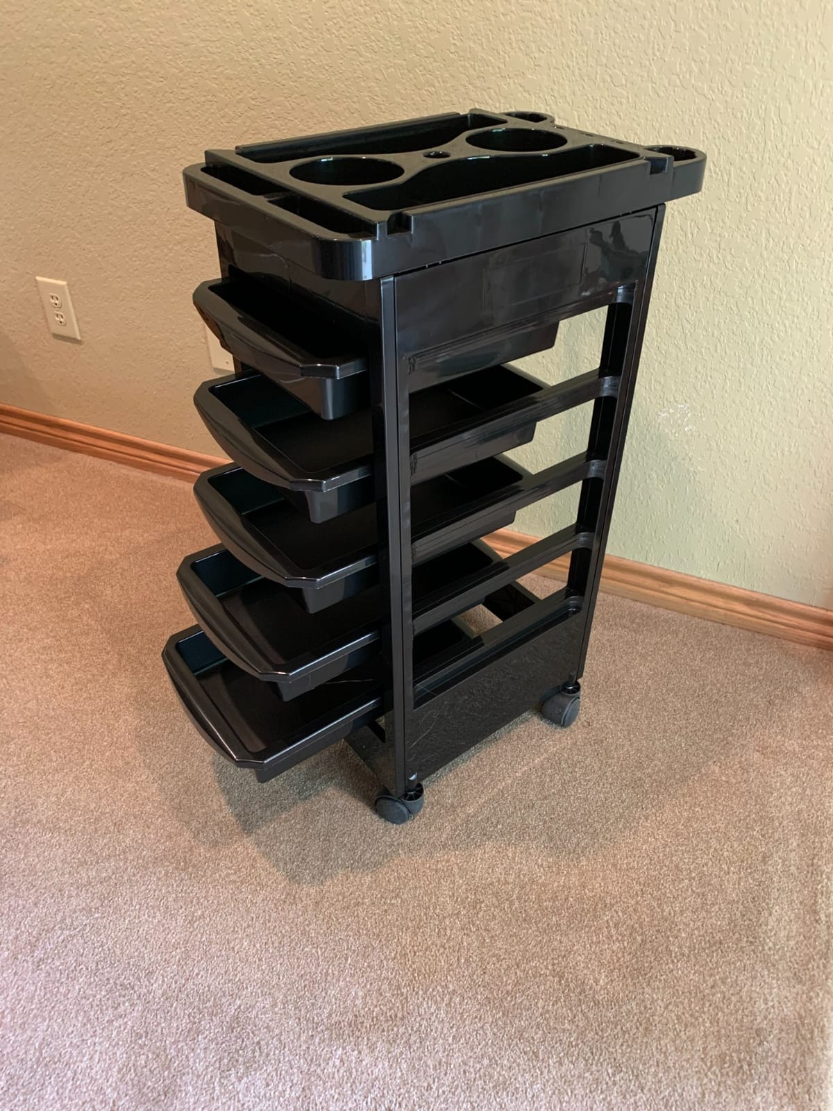 Saloniture Beauty Salon Rolling Trolley Cart with 5 Drawers customer photo 1
