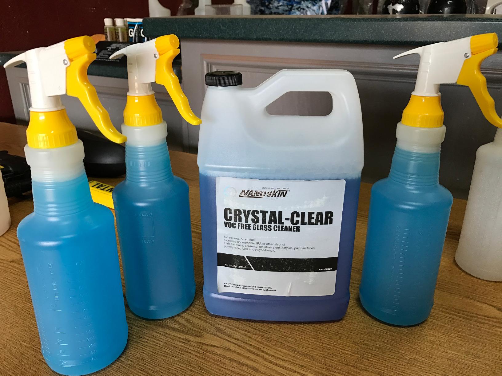 Nanoskin CRYSTAL-CLEAR VOC-Free Glass Cleaner, 1 Gallon | 40:1 Dilution, Streak-Free Finish, Auto Home Garage Glass Use customer photo 1