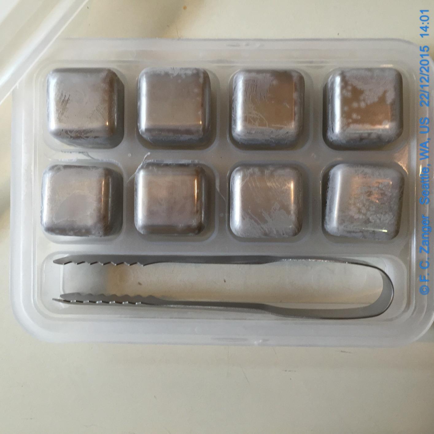 Kollea Whiskey Stones 8-Pack Stainless Steel Chilling Rocks Set, Silver | Food-Grade 304 Stainless Steel Cubes with -5 to -10 Freezing Point, No Dilution Chilling, Unique Gifts for Men, Dad customer photo 1