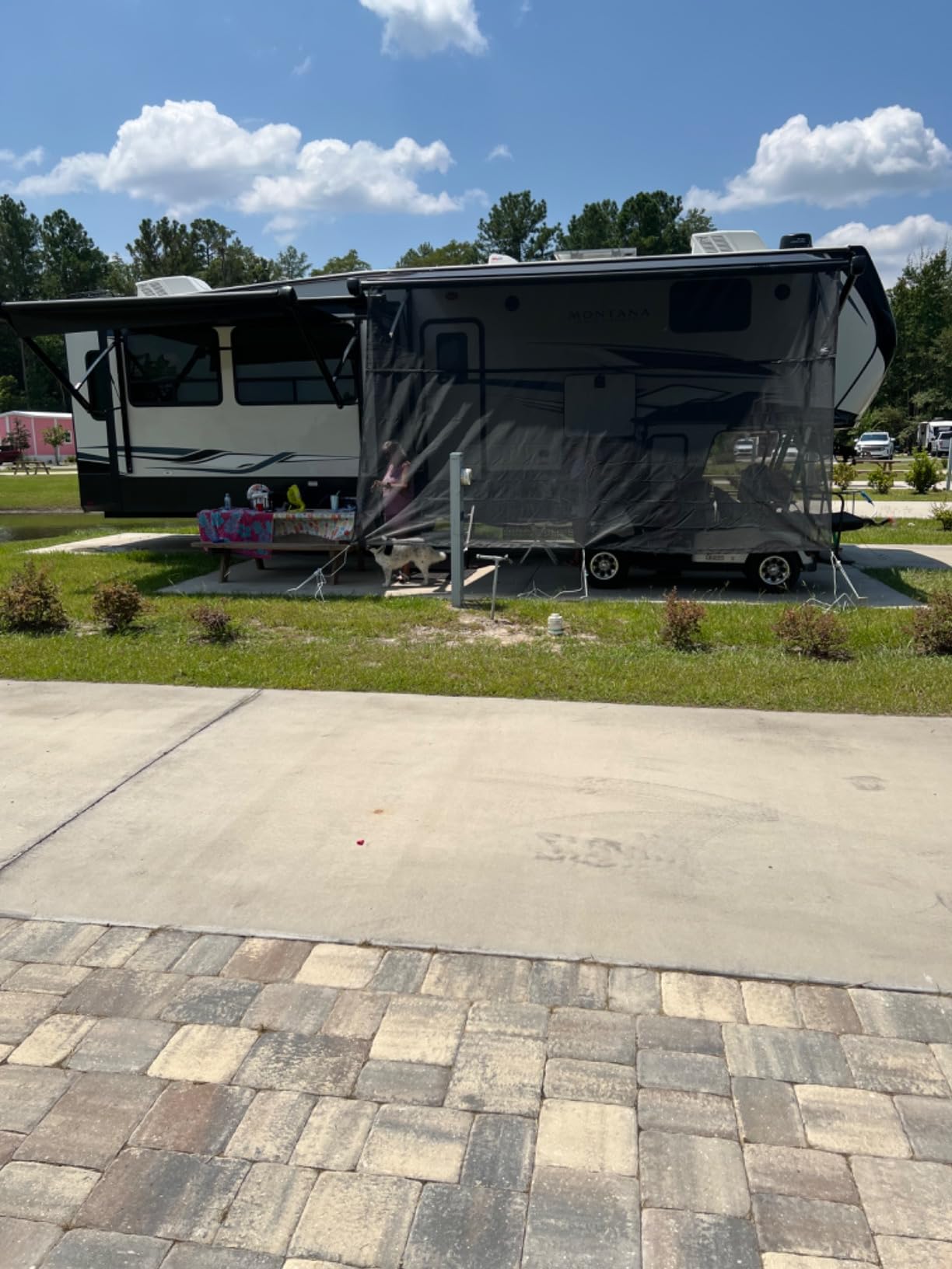 Carefree Of Colorado Drop RV Awning EZ ZipBlocker - Black Mesh RV Awning Shade Screen, Canopy Sun Blocker, Camper Accessory for Front Patio (15' x 9') customer photo 1