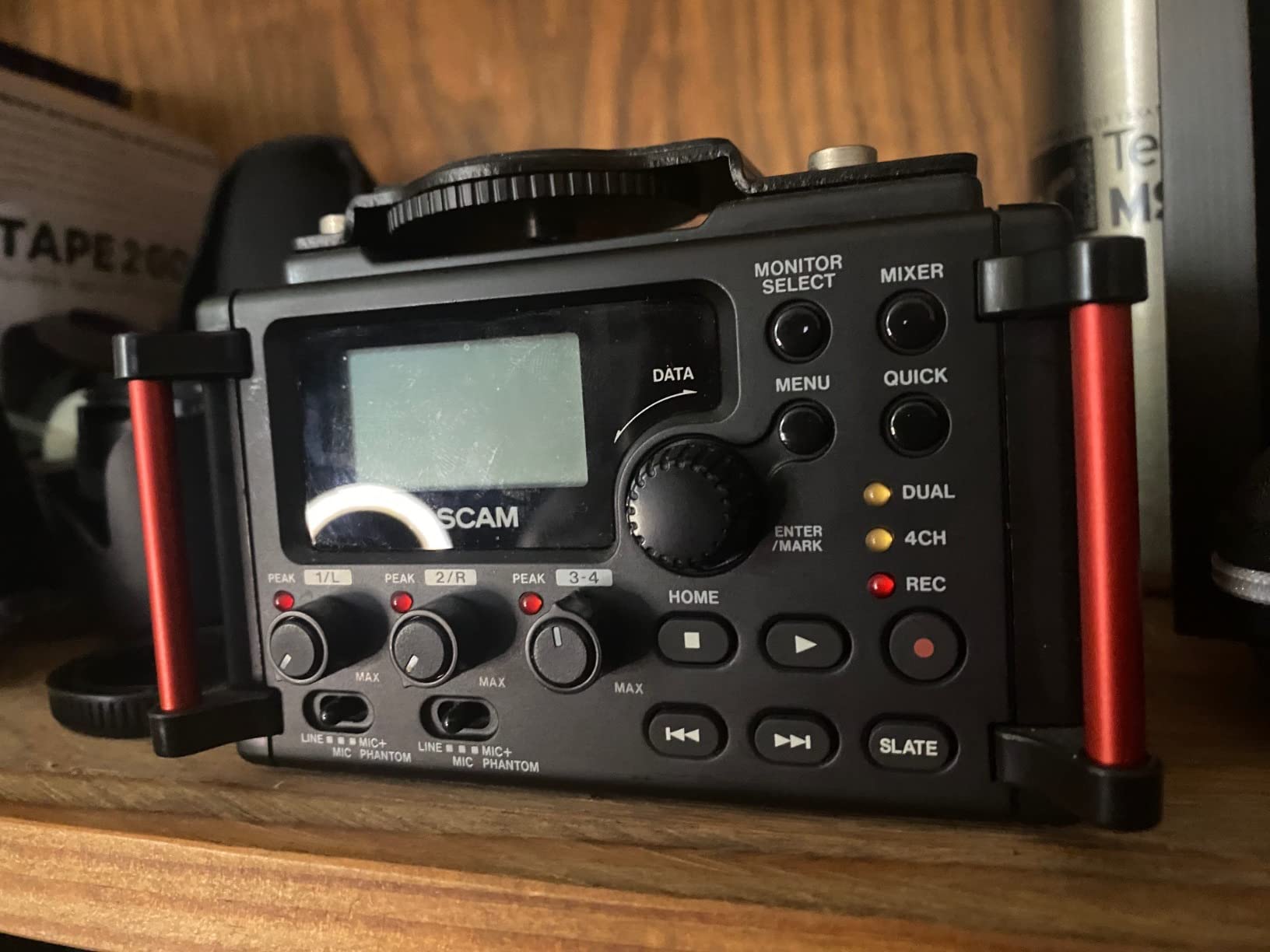 TASCAM 4-Channel Portable Audio Recorder for Videographers, 2 Combo XLR/TRS, Dual 3.5mm Inputs, Limiter, HP Filter (DR-60DmkII) customer photo 2