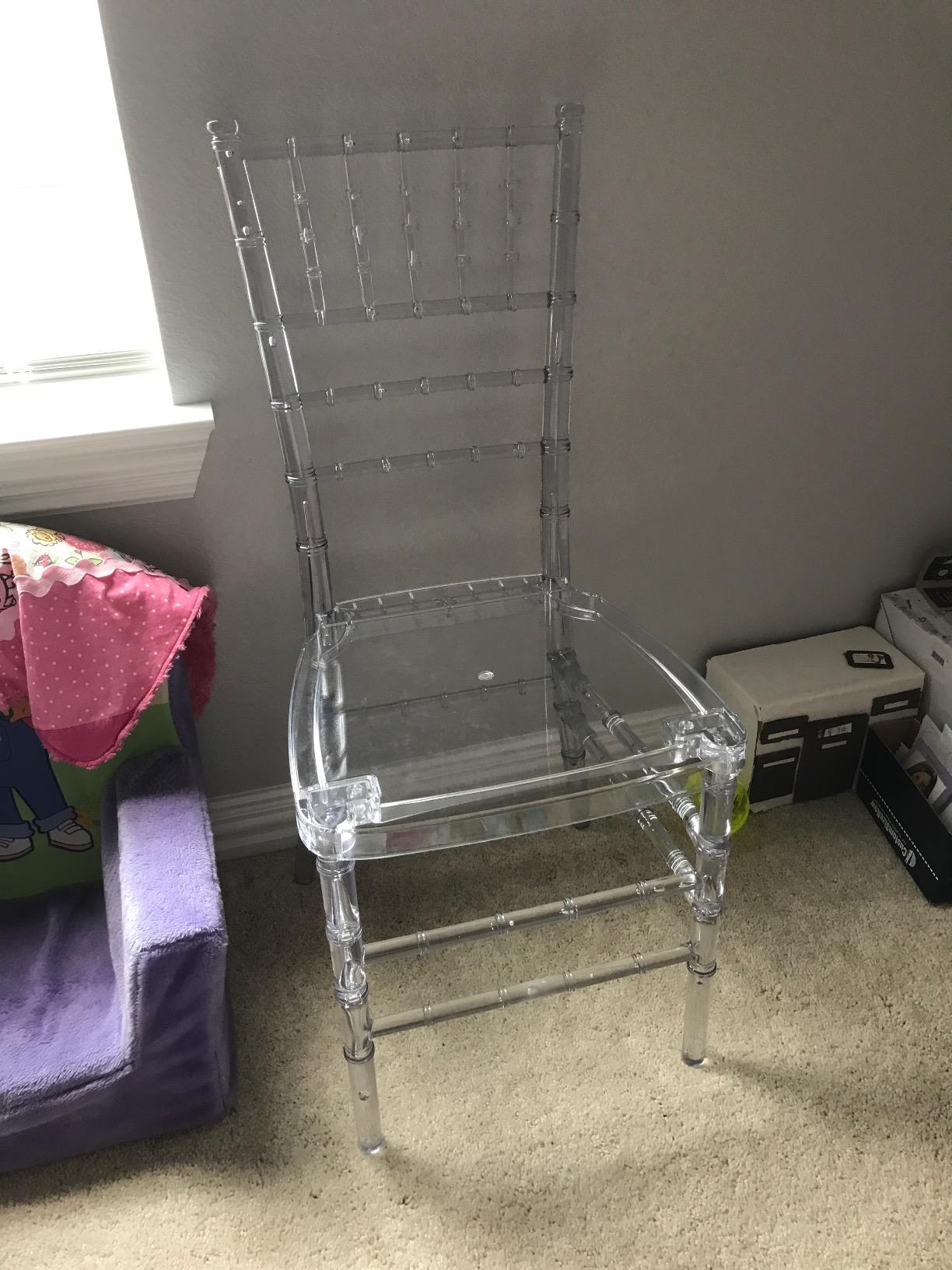 Flash Furniture Flash Elegance Crystal Ice Stacking Chiavari Chair | Weddings And Parties, Durable Resin, Easy To Clean customer photo 1