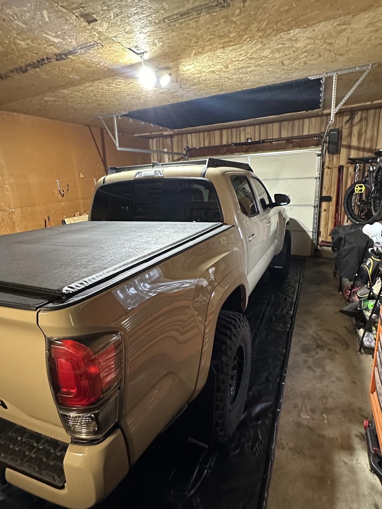 AutoFloorGuard Garage Containment Mat, Mid-Size Vehicles, 7.75 Ft x 18 Ft | Heavy-Duty PVC, Water-Tight Welded Seams, Raised Perimeter Edge, Catches Snow, Ice & Mud, Includes Telescoping Squeegee customer photo 1