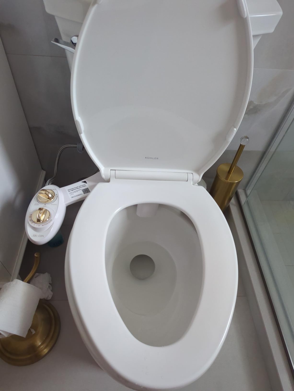 LUXE Bidet NEO 185 - Bidet Attachment for Toilet Seat, White | Non-Electric, Dual Nozzle, Self-Cleaning, Adjustable Water Pressure, Rear & Feminine Wash customer photo 1