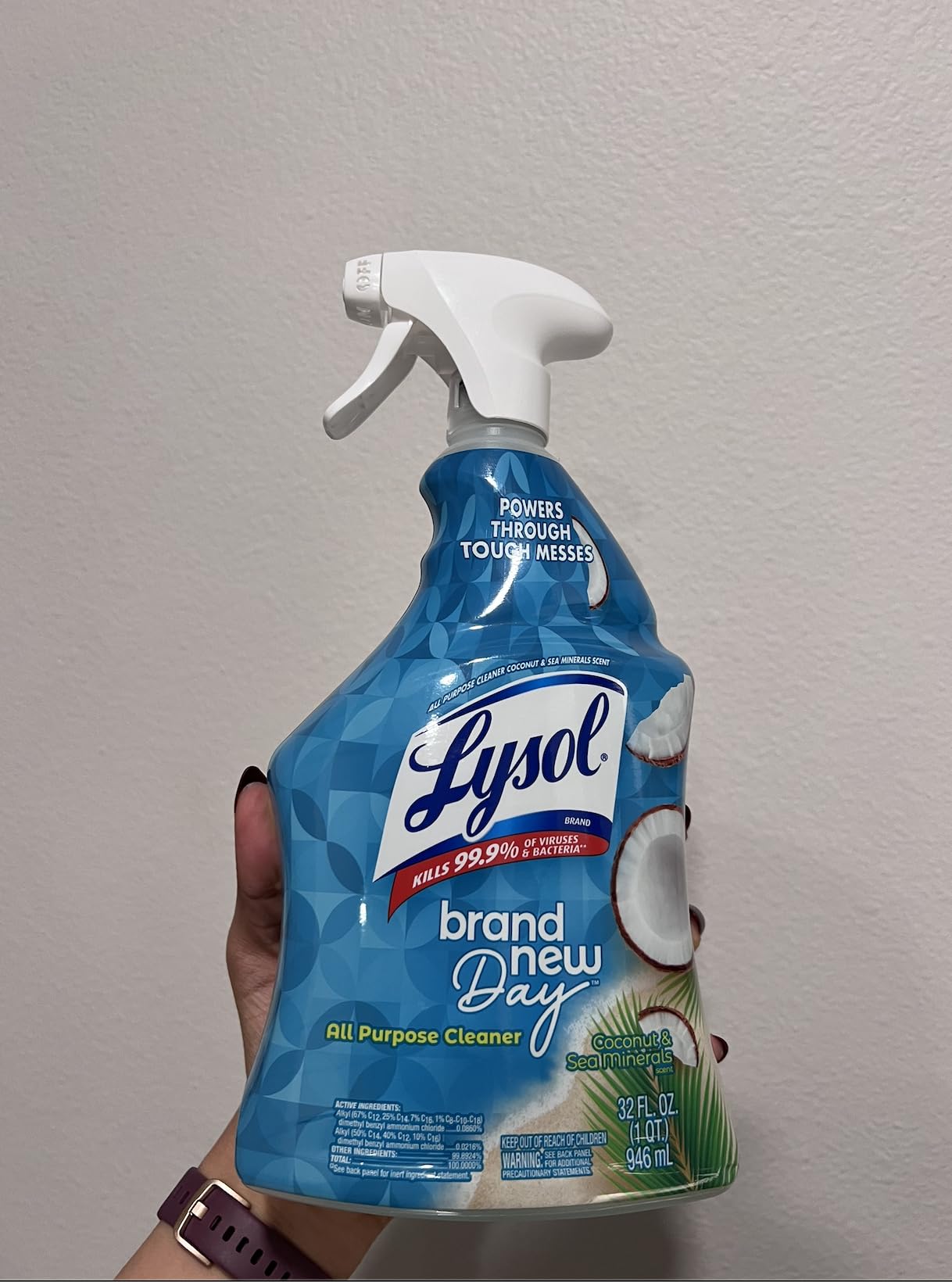 Lysol All Purpose Cleaner Spray, Disinfectant, Lemon, 32oz | Multipurpose Cleaner, Sanitizer & Disinfectant Spray, Degreaser, Multi-Surface Kitchen & Bathroom Cleaner, Cleaning Supplies customer photo 1