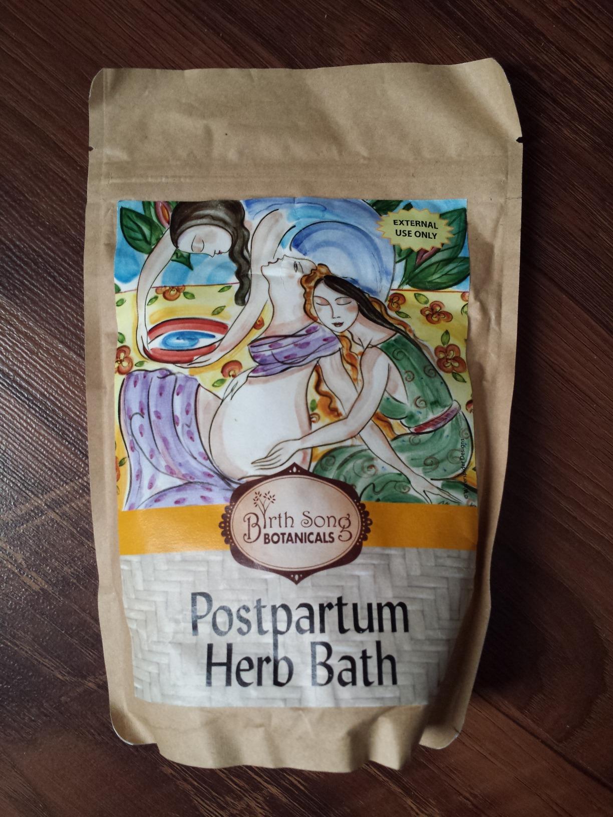 Birth Song Botanicals Organic Postpartum Herbal Bath Soak - 8oz Herbal Sitz Bath Blend with Sea Salt, Organic Plantain, Yarrow, Shepherd's Purse, Uva Ursi & Calendula customer photo 1