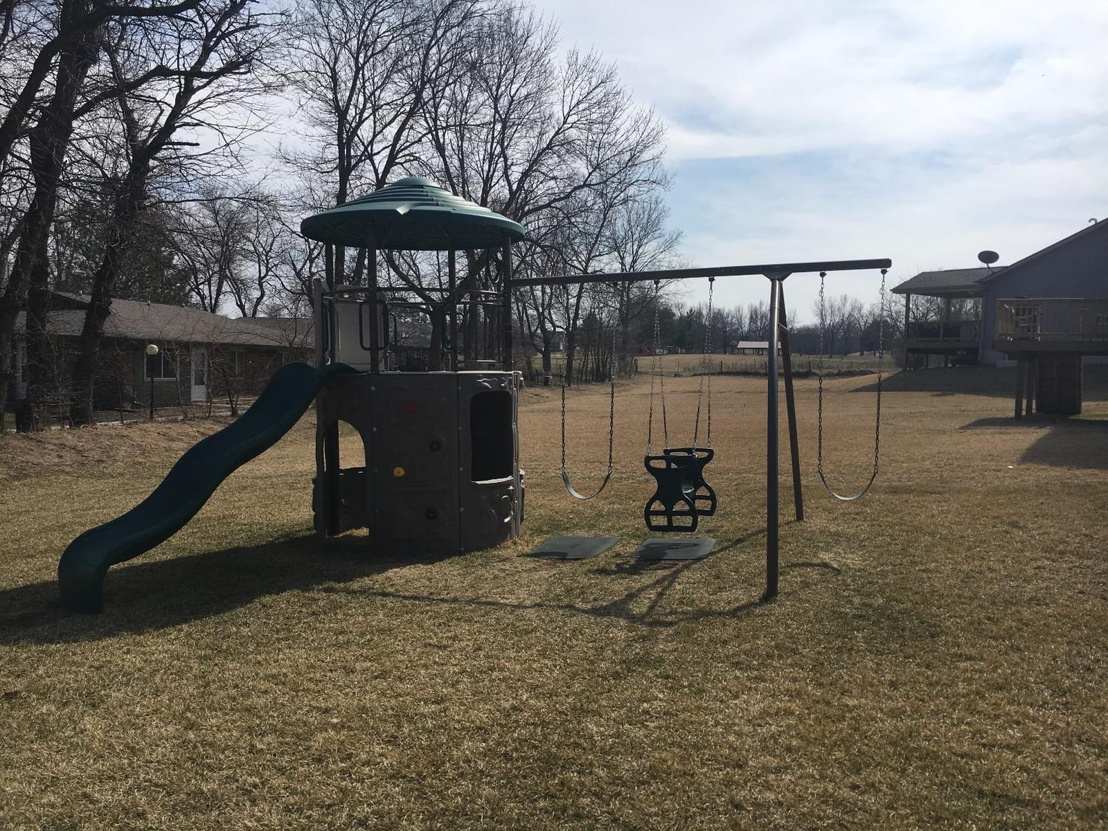 Swing-N-Slide WS 3452 Heavy Duty Two Person Dual Glider Swing, with Coated Chains to Prevent Pinching, Green customer photo 2