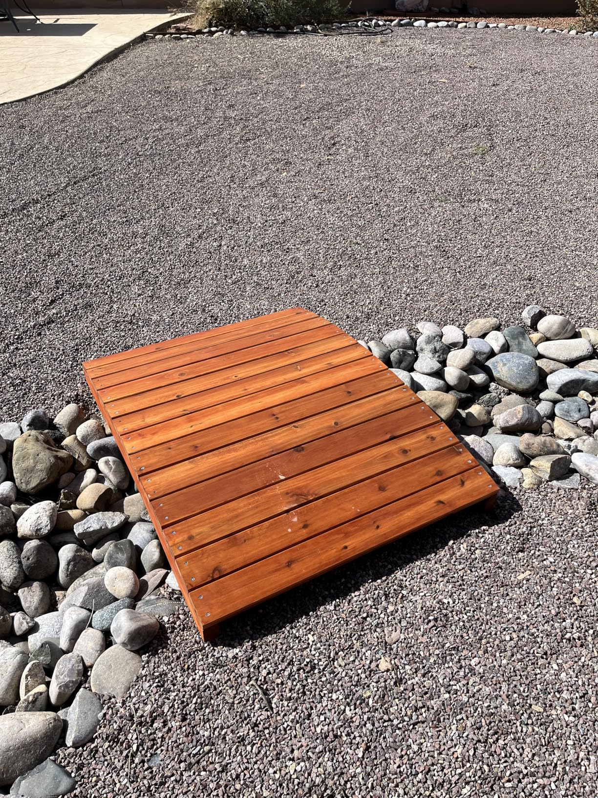 All Things Cedar Wooden Bridge, Outdoor Garden Walkway for Backyard Ponds, 4', Natural - Landscaping Pathway Wood Decor and Accessories for Yard and Patio customer photo 1