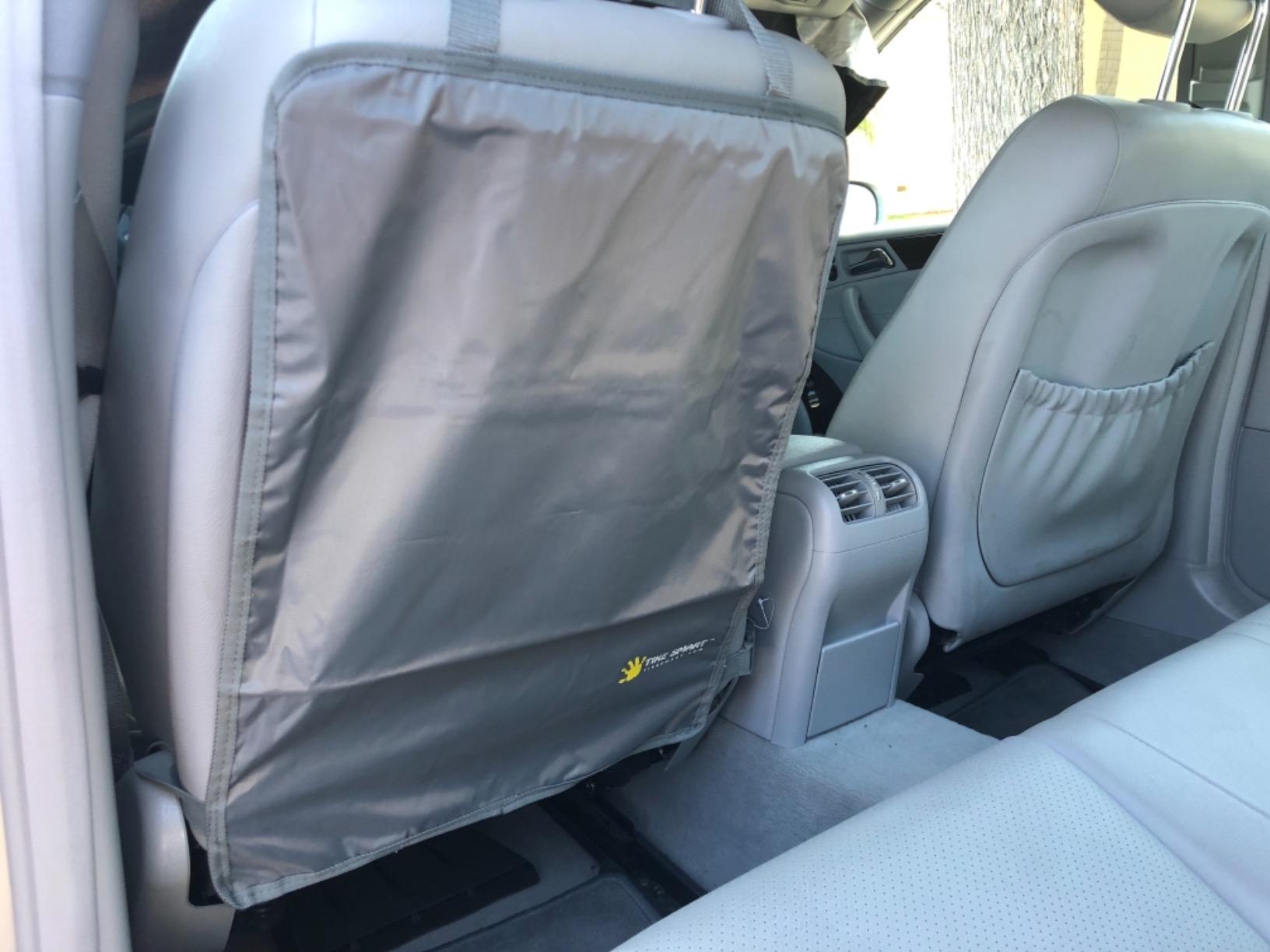 Luxury Clean-Edge Kick Mat - Seat Back Protector and Seat Cover with Invisible Strap and Stiff Edging (1 Mat) customer photo 2