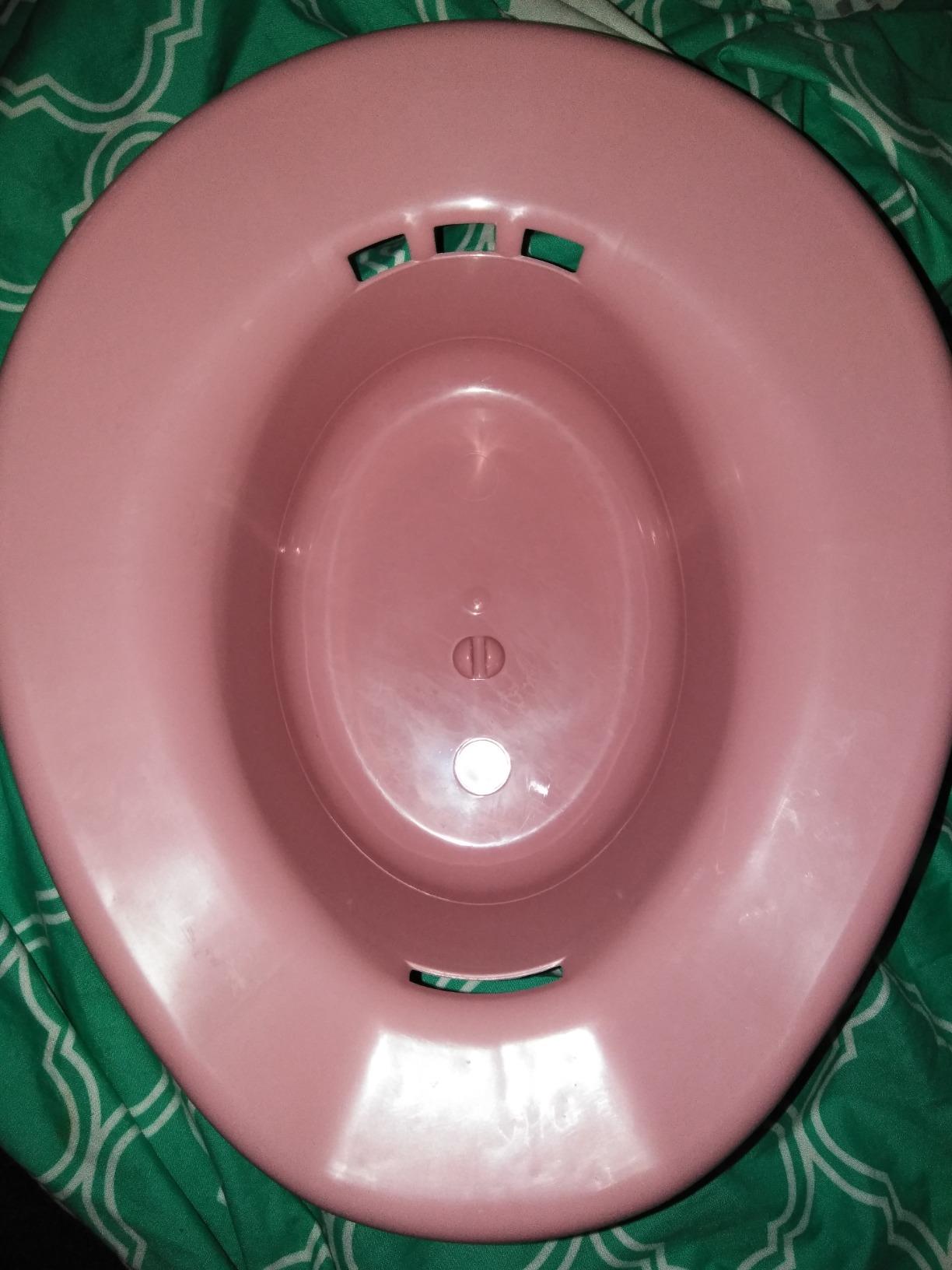 Elongated Sitz Bath for Perineal, Hemorrhoidal, Episiotomy Soak Relief - Loved by Pregnant Postpartum Women and Elderly - Rose Color, 1 Kit customer photo 1