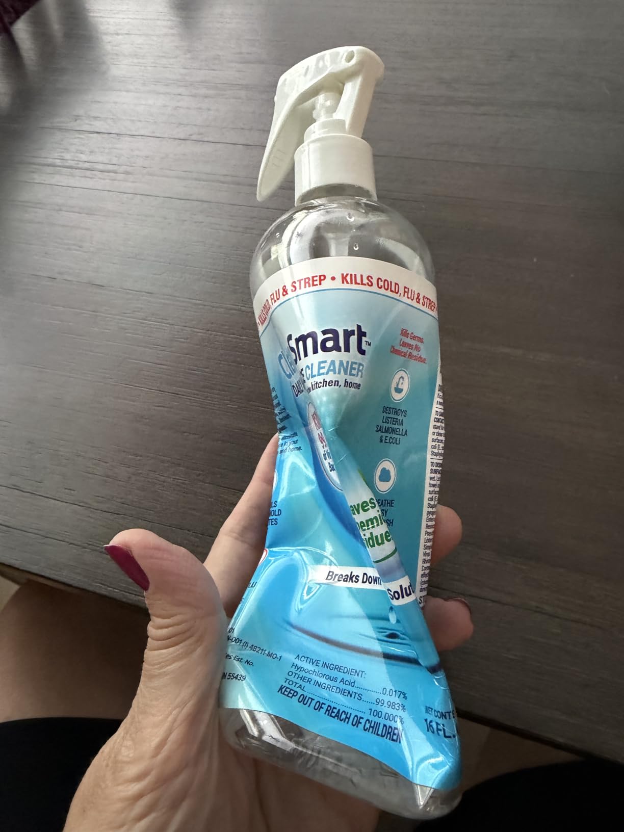 CleanSmart Daily Surface Cleaner Disinfectant Travel Size, 2 oz (3 pack) | Hypochlorous Acid Spray Kills 99.9% of Viruses and Bacteria, No Harsh Residue, Food Contact Surface Sanitizer, No Rinse customer photo 2