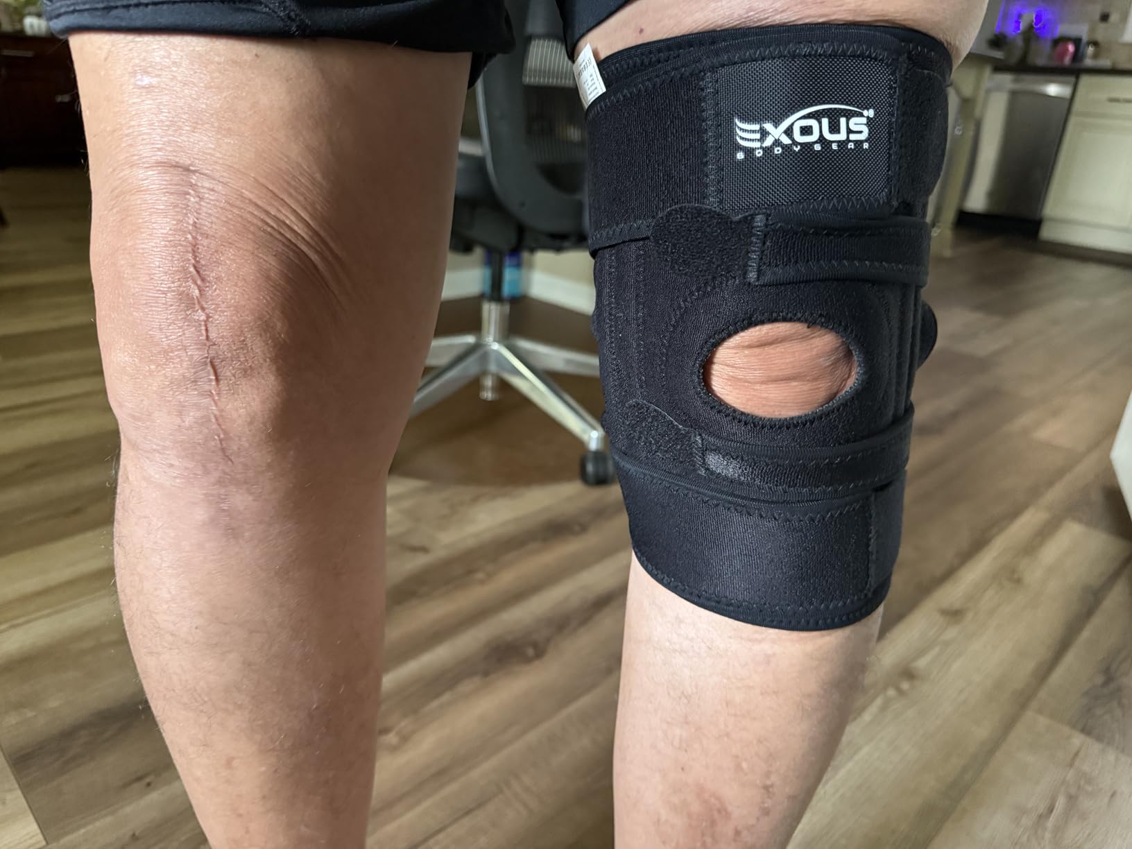 Knee Brace for Women & Men, Knee Support - Patented 4-Way Adjustable Wraparound Support, Dual Side Stabilizer customer photo 2