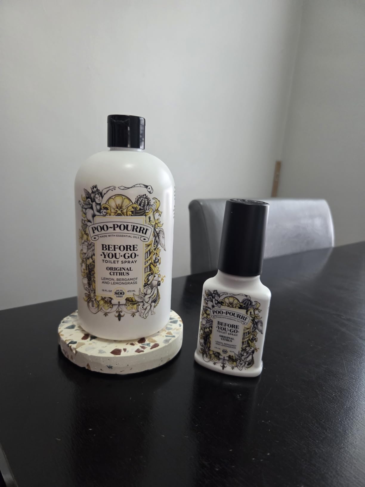 Poo-Pourri Before-You-Go Toilet Spray, Original Citrus, 4 Fl Oz | Bathroom Odor Deodorizer with Essential Oils, for Home or Work, Lemon, Bergamot and Lemongrass Scent, Up to 200 Uses customer photo 2