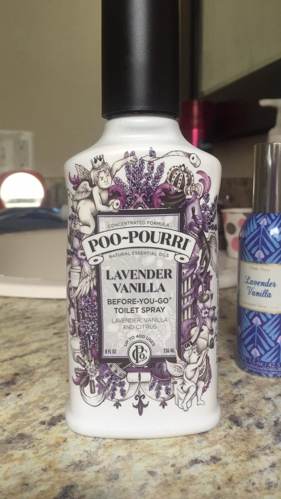Poo-Pourri Before-You-Go Toilet Spray, Lavender Vanilla, 2 Fl Oz | Bathroom Odor Deodorizer with Essential Oils for Home or Work, Travel Essentials, TSA Approved Size, Up to 100 Uses customer photo 1