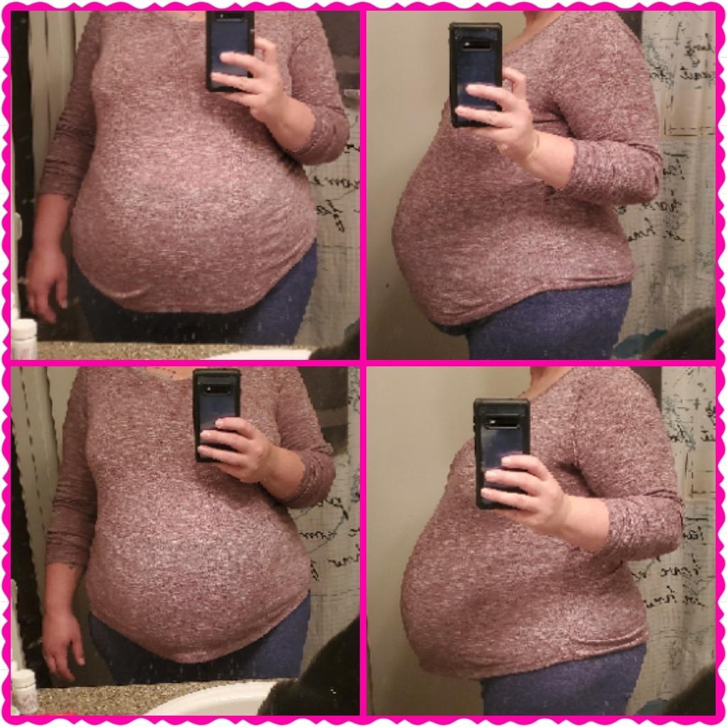 AZMED Maternity Belt Back Support - Adjustable Abdominal Binder for Pregnancy - Belly Band for Pelvic, Waist & Lower Back Comfort - Fits Up to 46 Inches - Beige customer photo 1