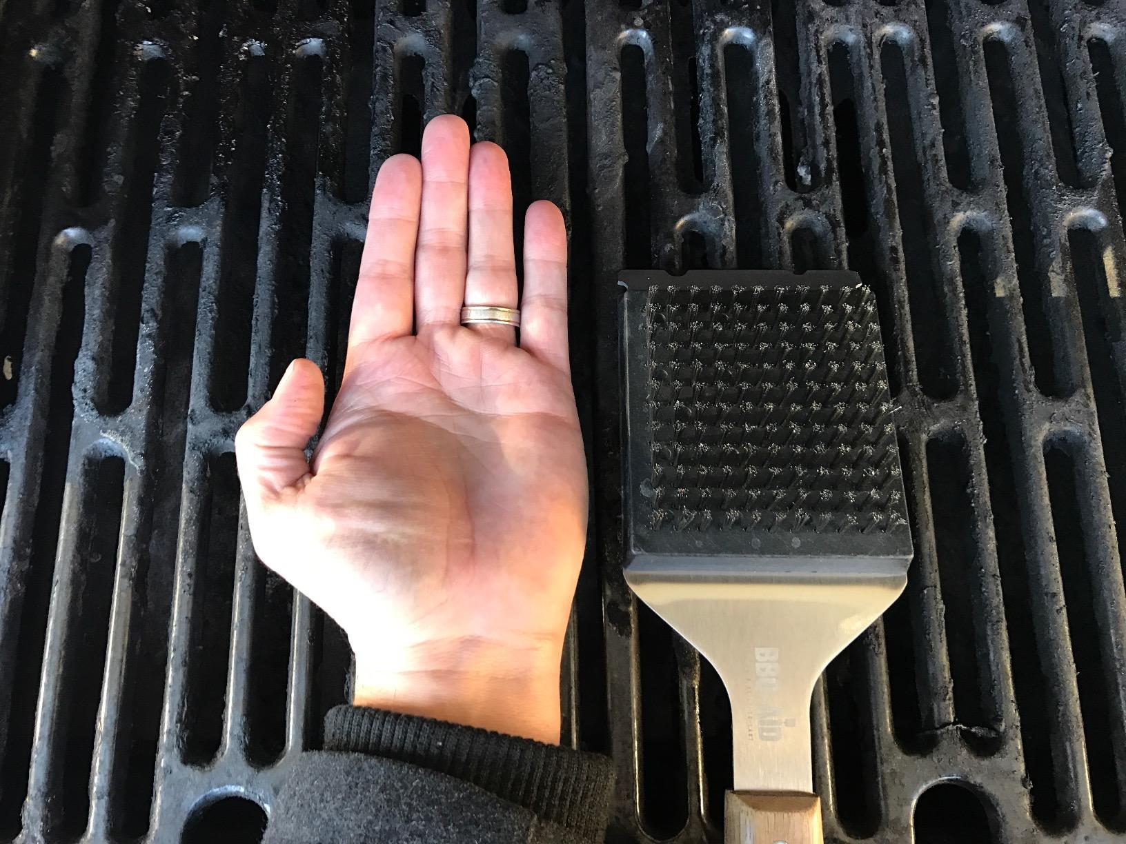 BBQ-Aid Grill Brush and Scraper for Barbecue - Grill Brush for Outdoor Grill with Extended, Large Wooden Handle and Replaceable Stainless Steel Bristles Head - No Scratch- BBQ Grill Brush for Any Grill customer photo 2