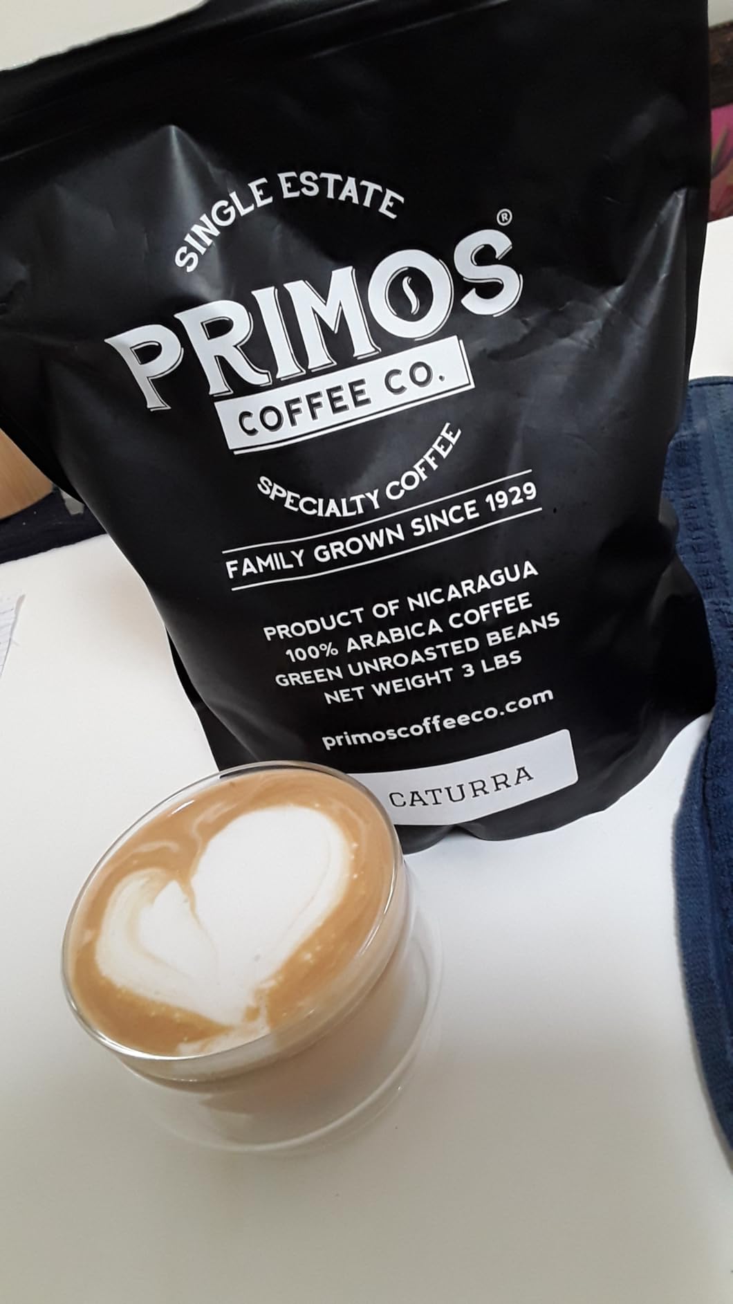 Primos Unroasted Green Arabica Coffee Beans - 3 Lb - Nicaraguan Caturra | Specialty grade farm-direct green coffee shade grown at high altitude for a smooth, sweet and well-balanced flavor customer photo 1
