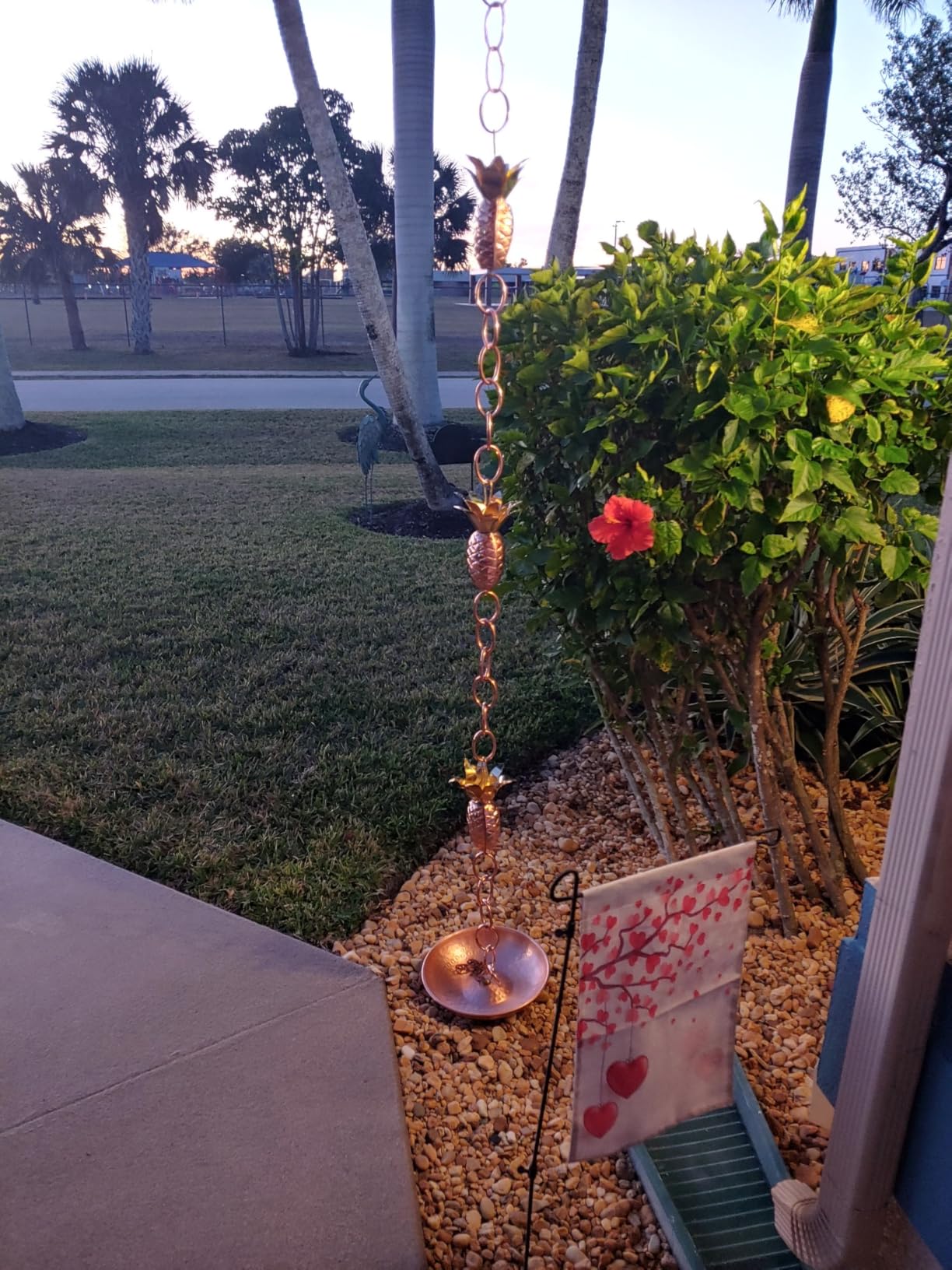 Good Directions 100% Pure Copper Pineapple Rain Chain, 8-1/2 Feet Long, Artistically Designed, Replaces Gutter Downspout customer photo 1