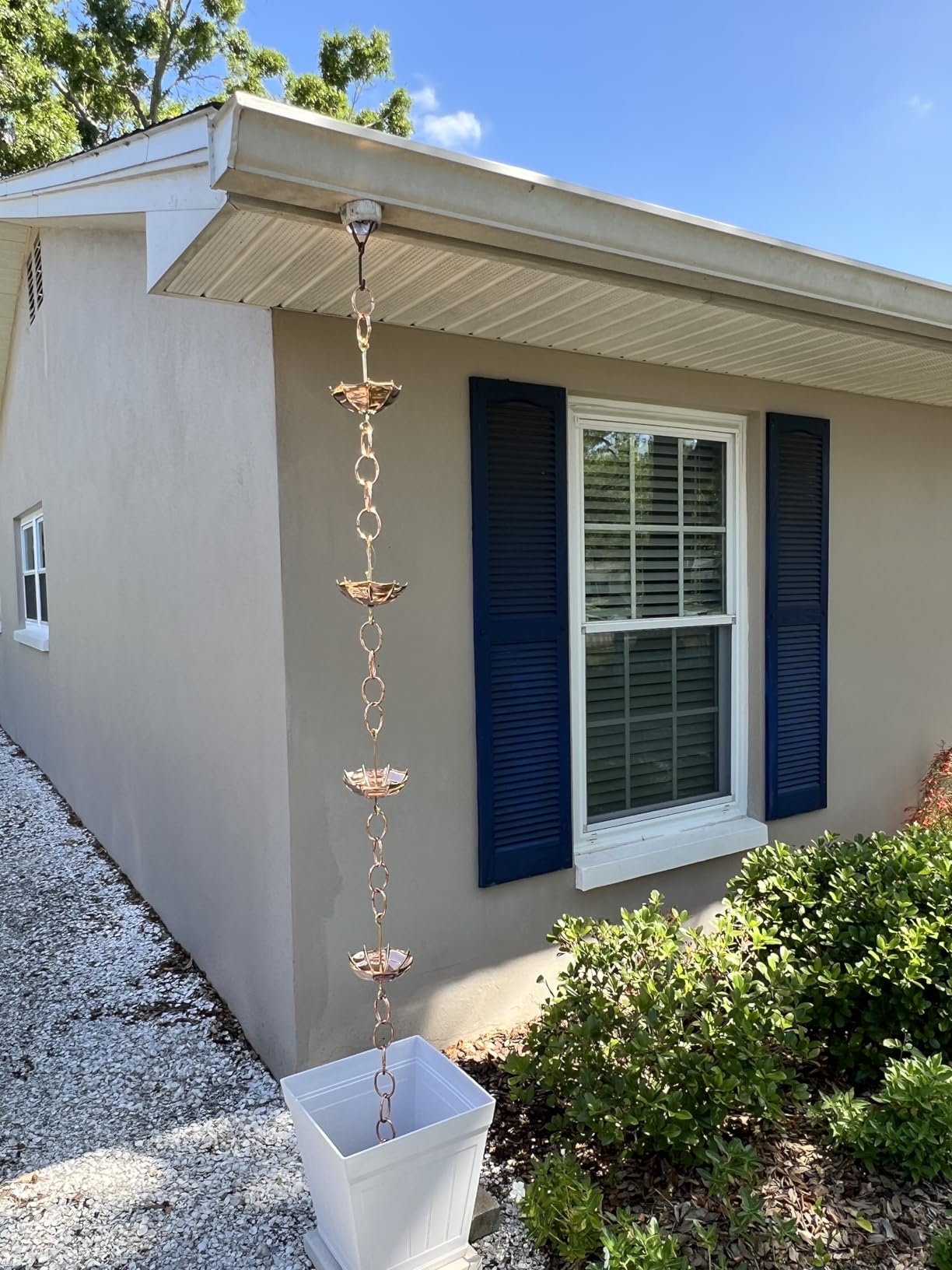 Good Directions 486P-8 Umbrella Rain Chain 8-1/2 Feet Long, Extra Large Umbrellas, 100% Pure Copper customer photo 2