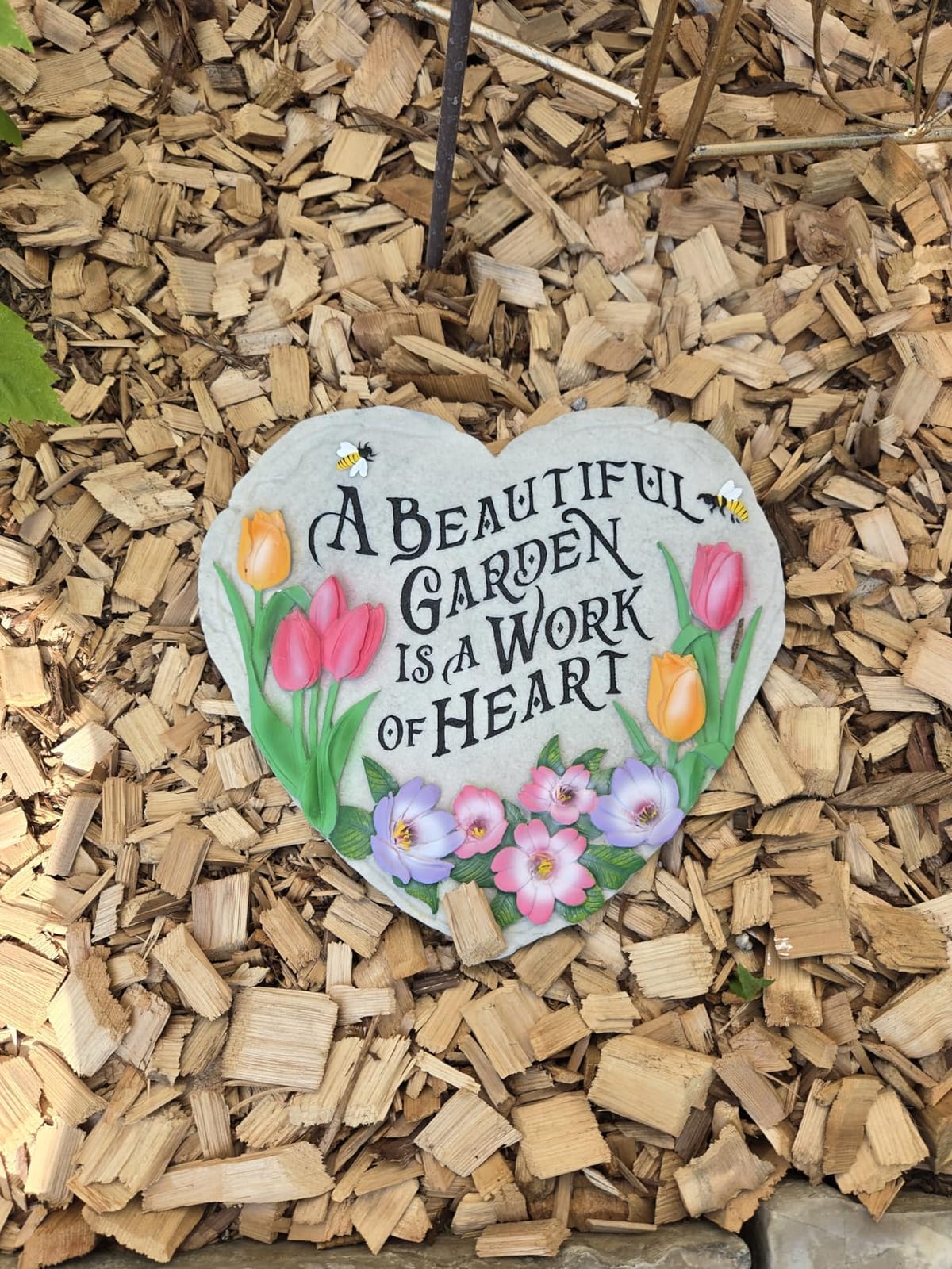 Spoontiques - Garden Décor - Dog Crossing Stepping Stone - Decorative Stone for Garden customer photo 2