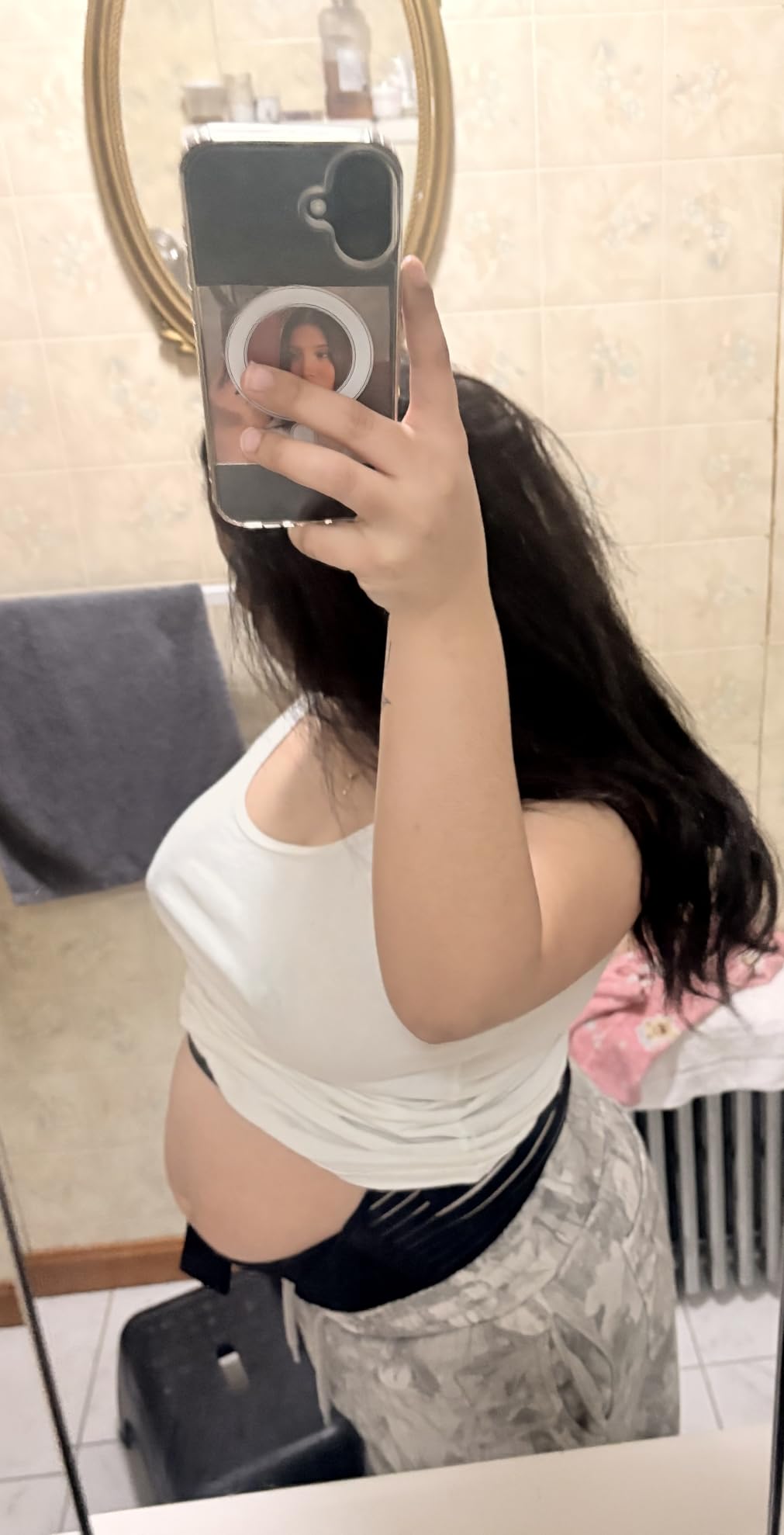 NeoTech Care Pregnancy Belly Band, Maternity Belt, for Pregnancy Belly Support, Back/Pelvic Support (Size M, Black Color) customer photo 2