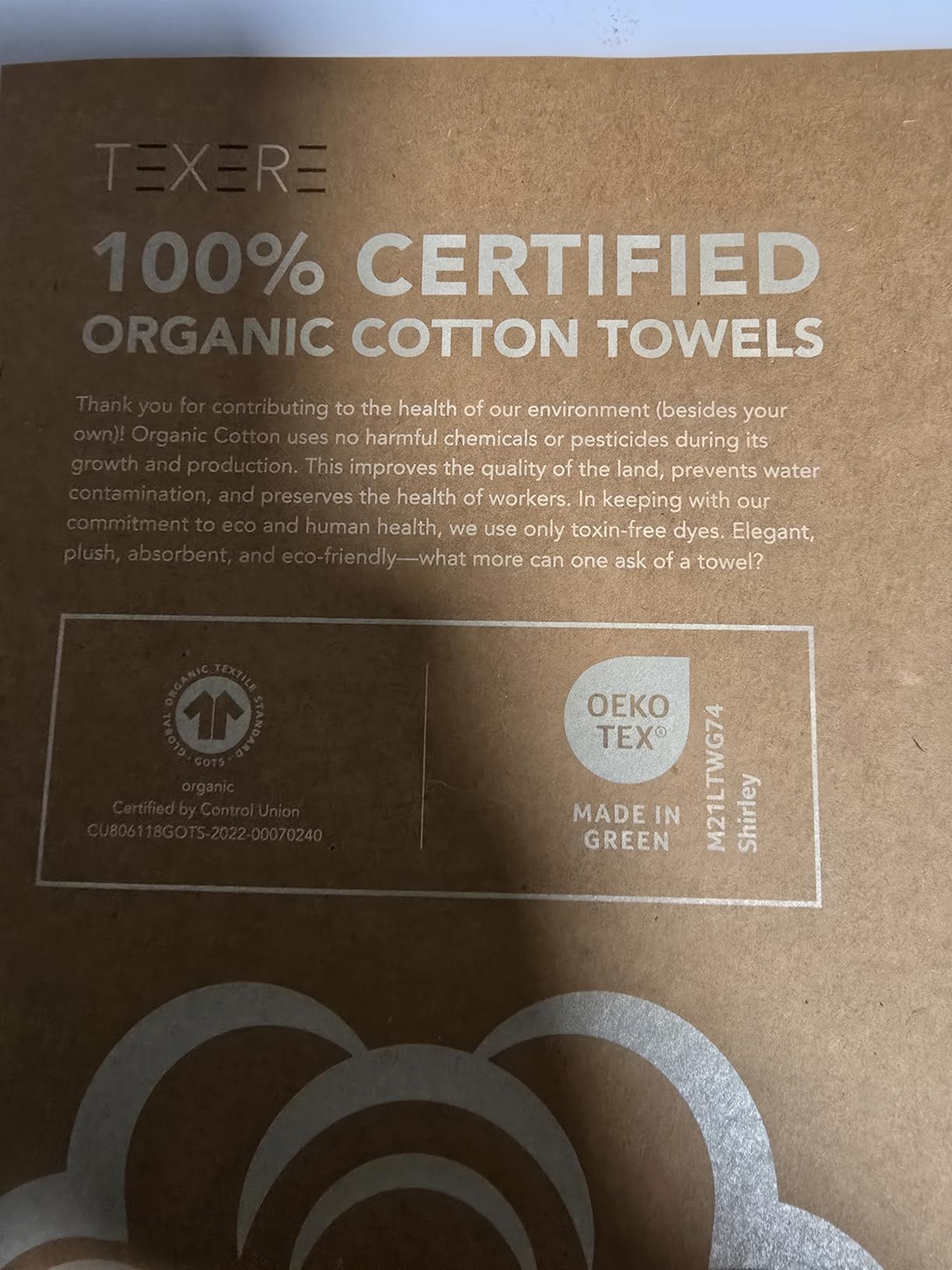 Texere 100% Organic Cotton Diamond Jacquard Luxury Bath Towel Sets - Soft and Absorbent Hotel and Spa Quality - 2 Large Bath Towels, 2 Hand Towels, 2 Washcloths (Diamond, Cream, 6 Piece) customer photo 1