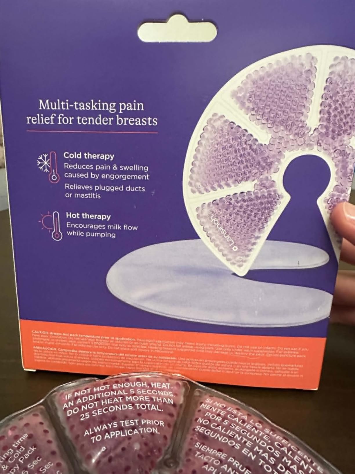 Lansinoh Breast Therapy Packs with Soft Covers, 2 Pack | Hot and Cold Breast Pads Postpartum Essentials customer photo 1