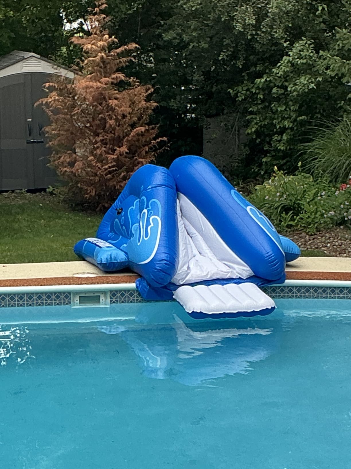 Intex Kool Splash Inflatable Water Slide Swimming Pool Play Center with Built in Sprayers for Kids and Adults, Ages 6 and Up, Blue customer photo 2
