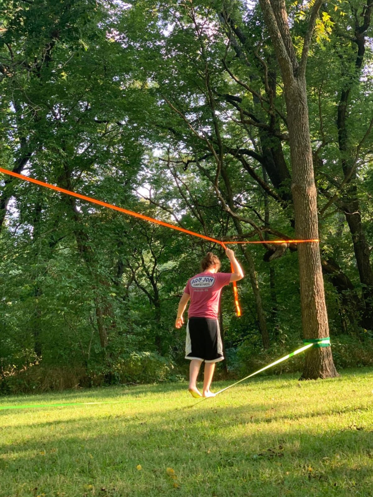 Flybold Slackline Kit for Kids and Adults - 57 ft Balance Rope with Training Line, Tree Protectors, Arm Trainer, Ratchet Cover, and Carry Bag customer photo 1