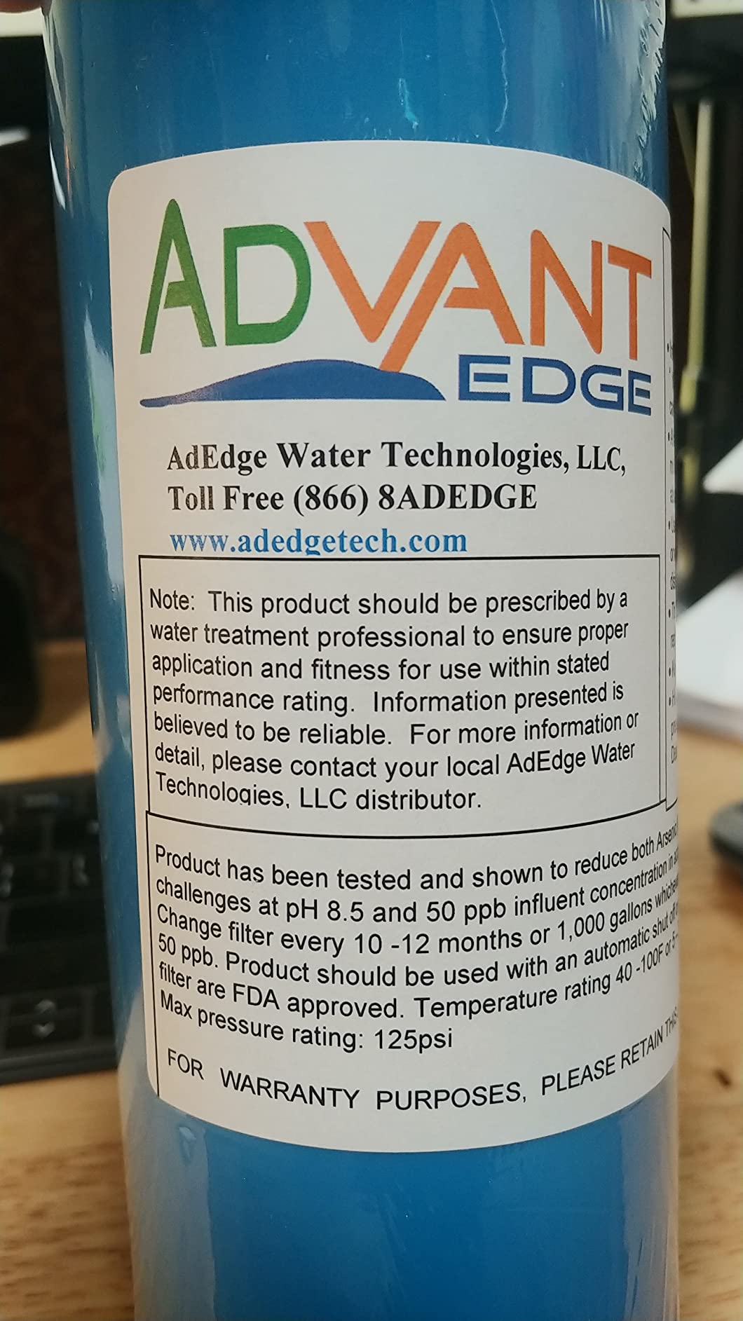 10-inch AdEdge AD2710S Filter - Reduces Arsenic (V) and (III) customer photo 2