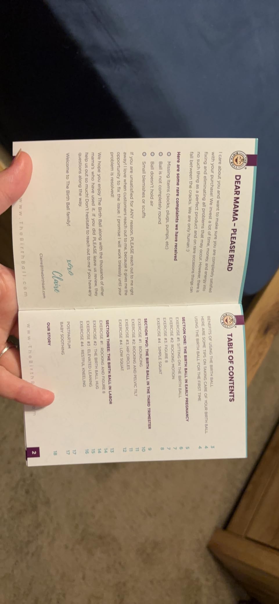 The Birth Ball - Birthing Ball for Pregnancy & Labor - 18 Page Pregnancy Ball Exercises Guide by Trimester - Non Slip Socks - How to Dilate, Induce, & Reposition Baby for Mom customer photo 1