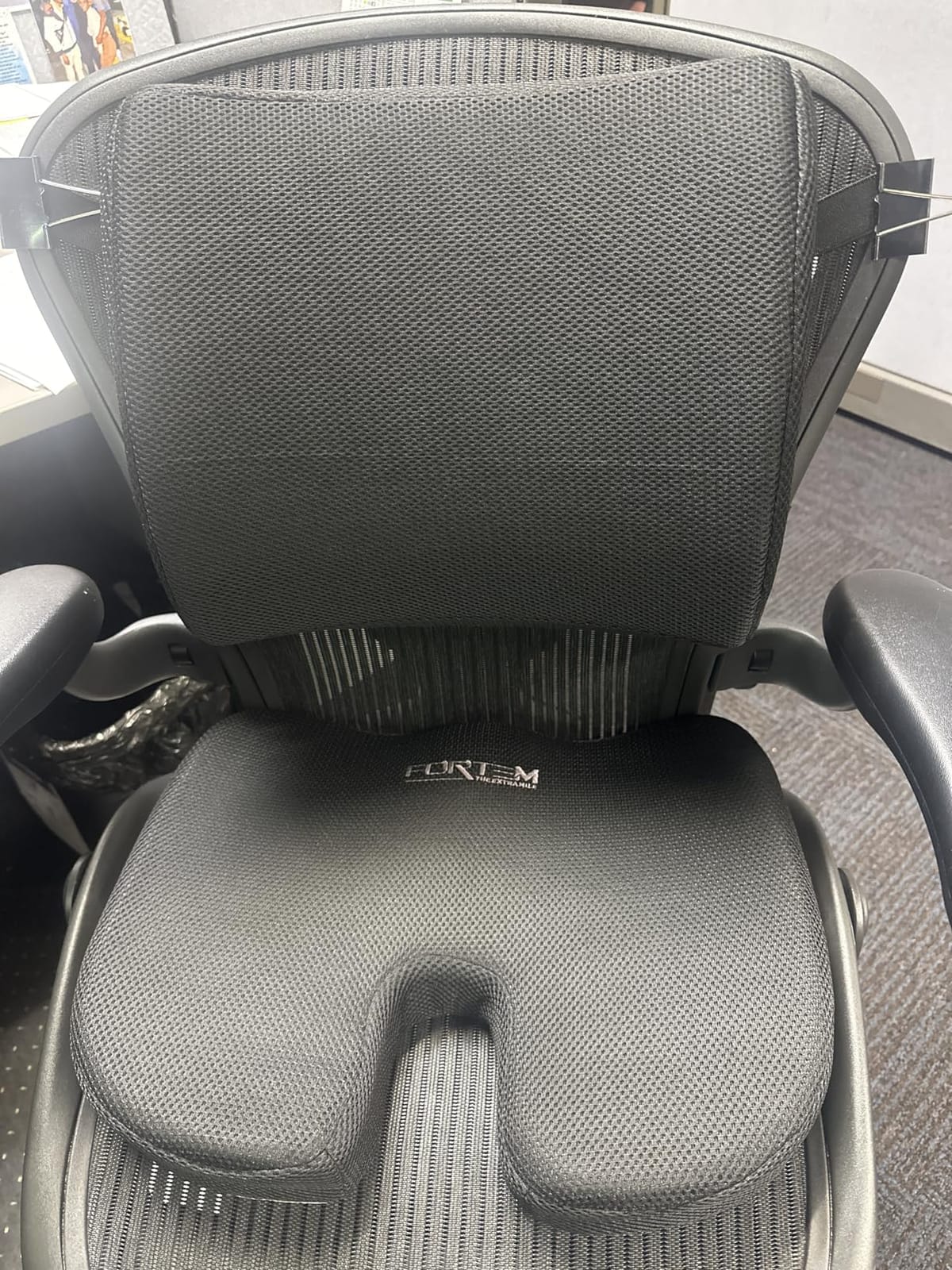 FORTEM Seat Cushion, Office Chair Cushion, Lumbar Support Pillow for Office Chair, Memory Foam Car Seat Cushions, Sciatica Coccyx Tailbone Pain Relief, Cushions for Back Support, Washable, Non Slip customer photo 1