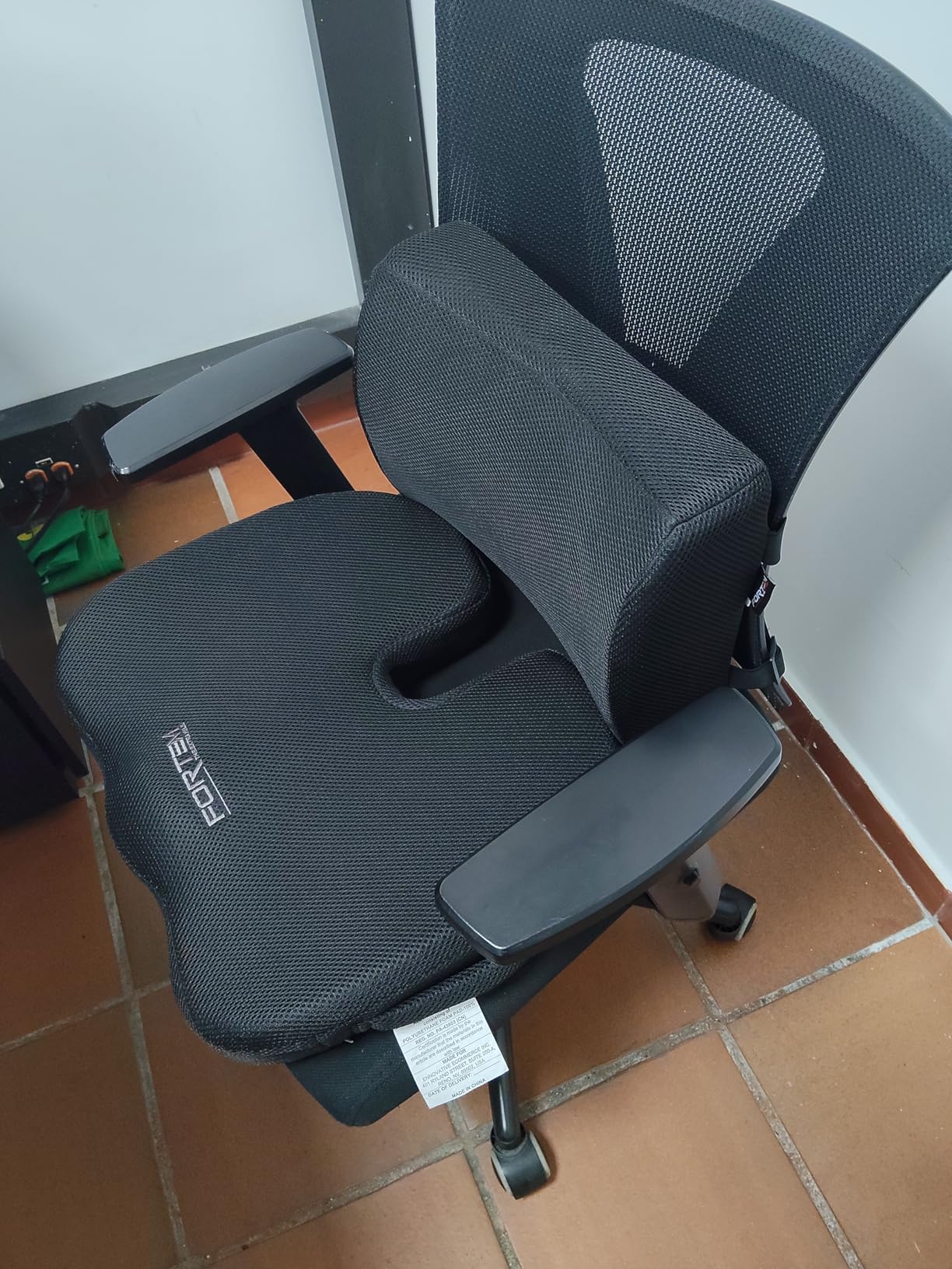 FORTEM Seat Cushion, Office Chair Cushion, Lumbar Support Pillow for Office Chair, Memory Foam Car Seat Cushions, Sciatica Coccyx Tailbone Pain Relief, Cushions for Back Support, Washable, Non Slip customer photo 2