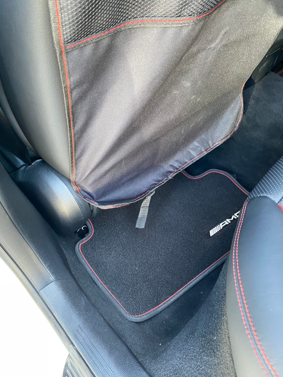 Lusso Gear Seat Back Protector - 2-Pack Kids Kick Mat & Car Seat Organizer - Waterproof Oxford Backseat Cover - 3 Mesh Pockets for Car Organization, Black customer photo 2