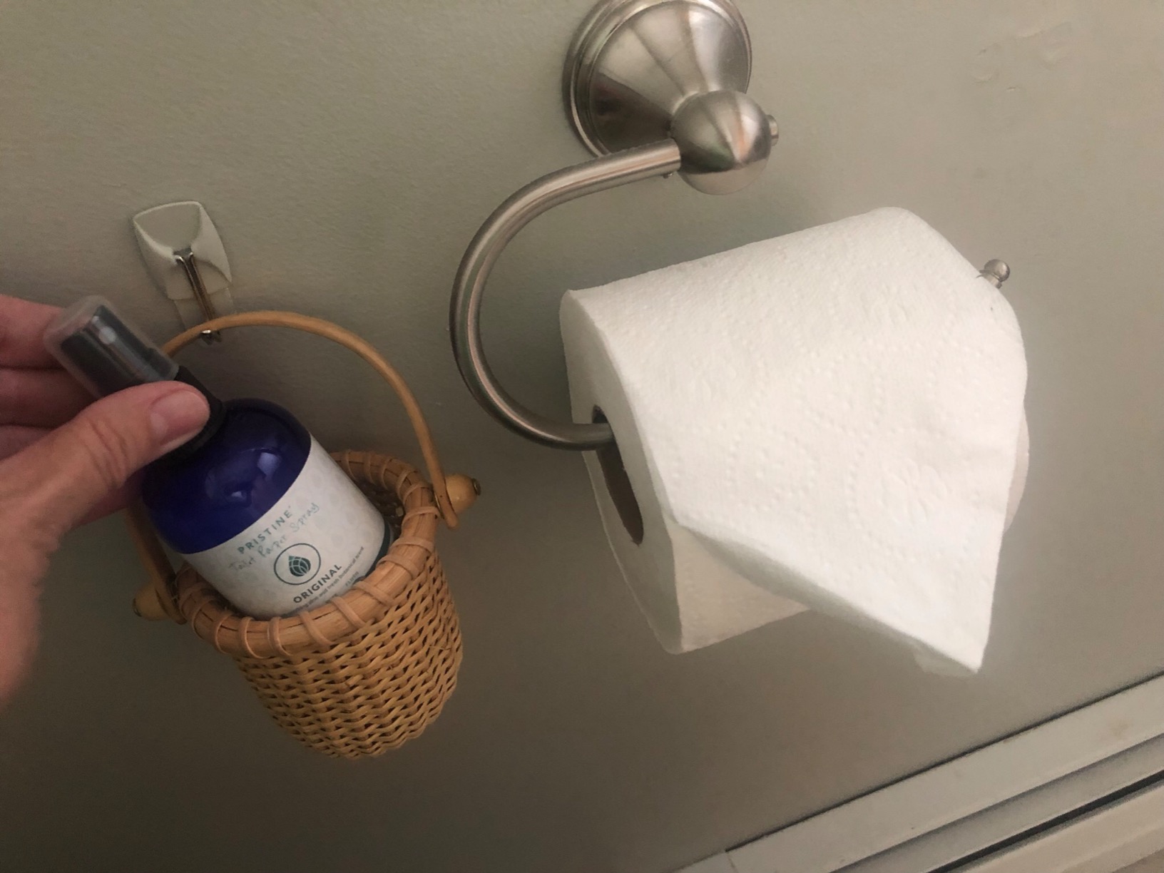 PRISTINE Toilet Paper Spray, Flushable Wipe Alternative, Seen on Shark Tank | Spray on Toilet Paper, Bidet & Wet Wipe Alternative, Plant-Based Personal Cleansing Spray, Made in USA, Original 4oz customer photo 1