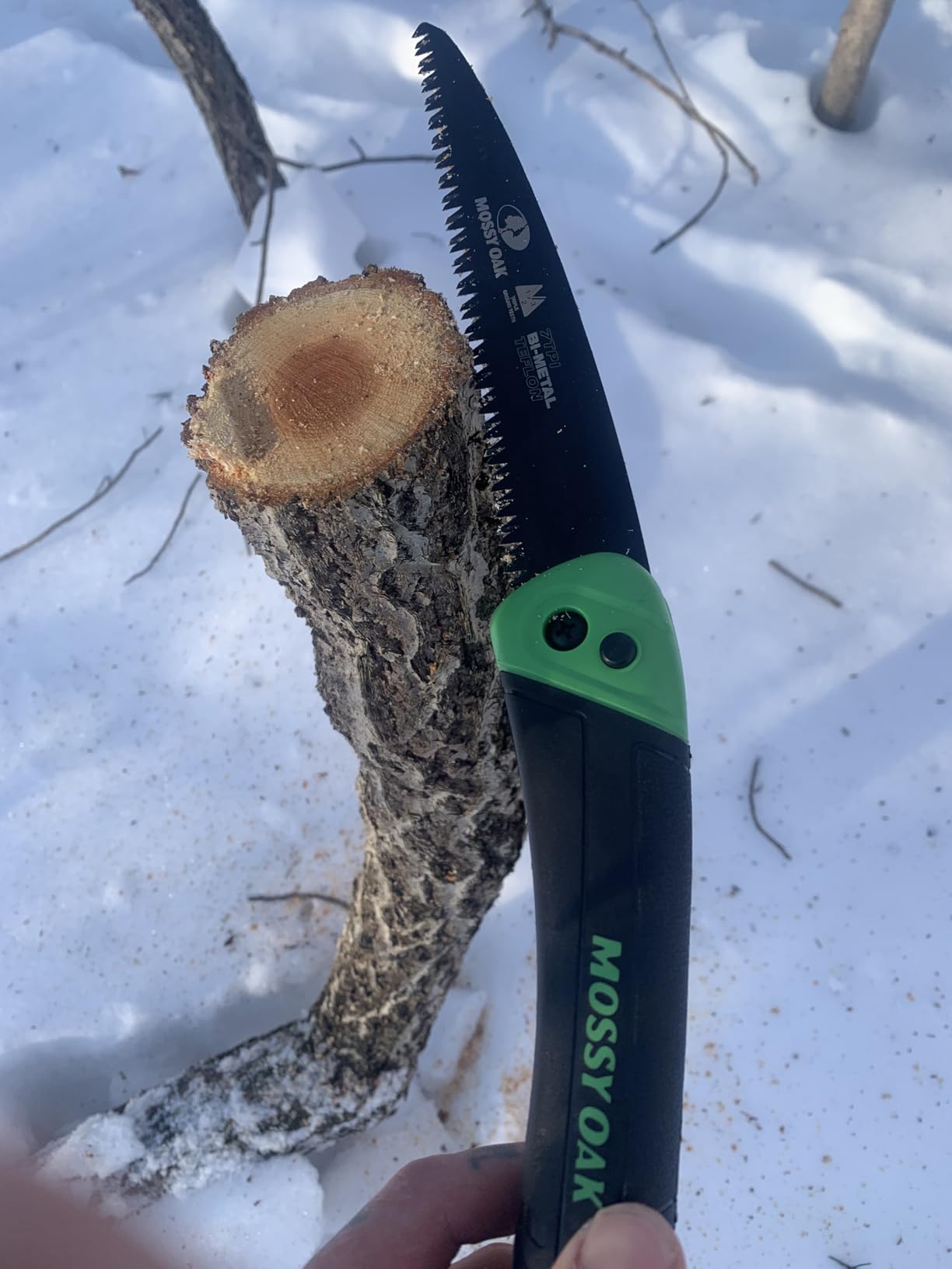 MOSSY OAK 3 in 1 Folding Saw, Pruning Hand Saw with Wood | Metal and PVC Blade, Camping Saw for Backpacking, Hunting and Bushcraft, Pouch Included customer photo 2