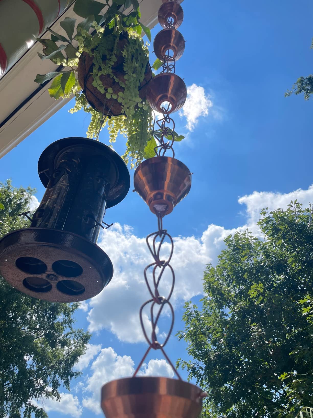 Monarch Rain Chains Pure Copper Siam Rain Chains for Gutters - 8.5 ft Decorative Rainchain Outdoor Durable Heavy Duty Gutter Chain Downspout Replacement, Modern Rainchains for Outside customer photo 1