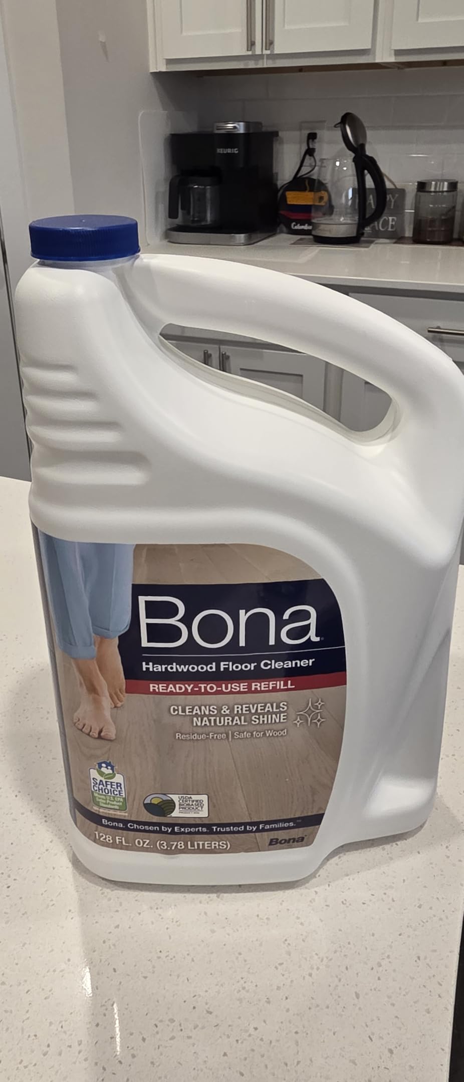 Bona PowerPlus Hardwood Floor Deep Cleaner Refill - 128 fl oz - Refill for Bona Spray Mops and Spray Bottles - Residue-Free Floor Cleaning Solution for Wood Floors customer photo 2