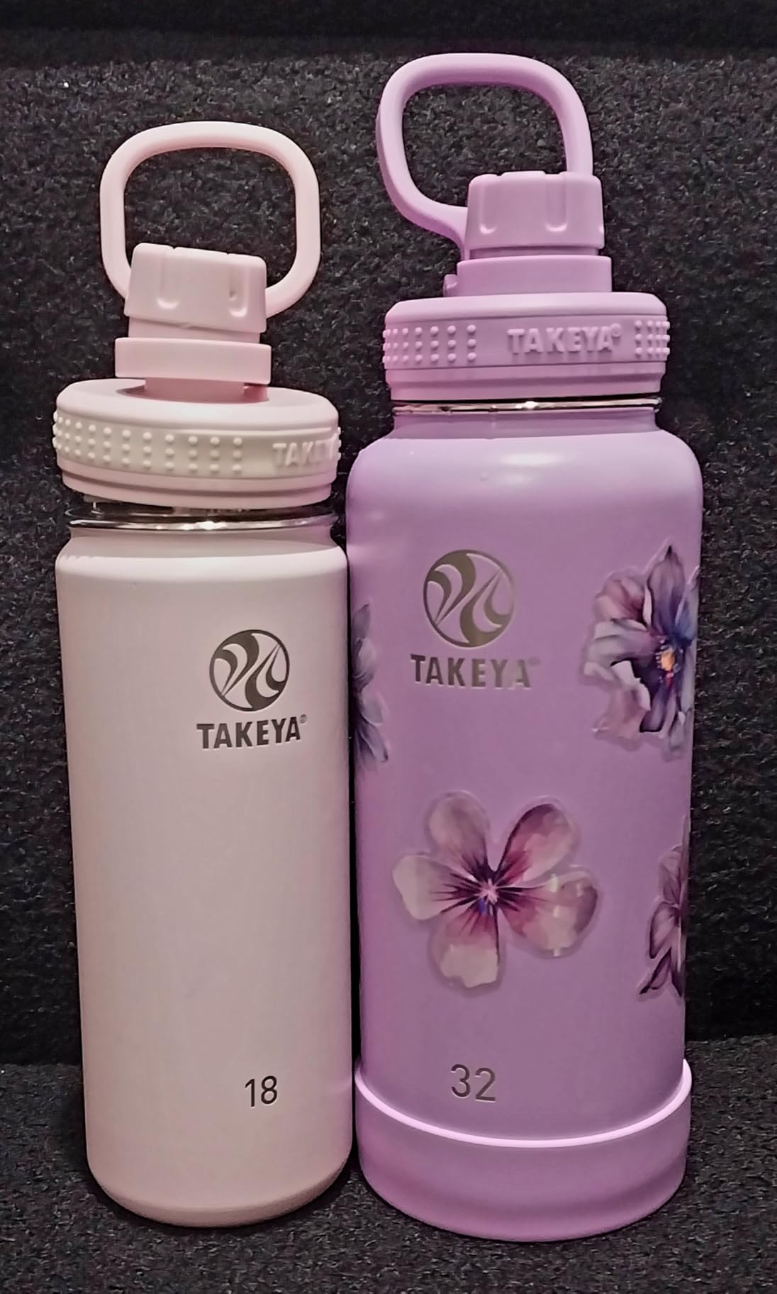 Takeya Actives Insulated Stainless Steel Water Bottle with Spout Lid, 32 Ounce, Midnight customer photo 1