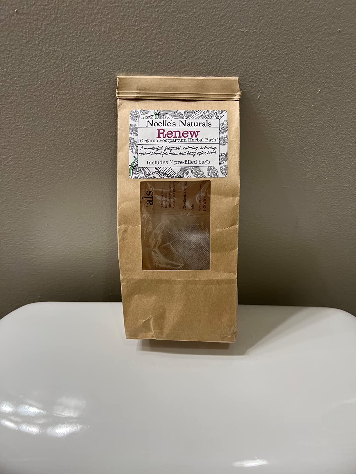 Organic Postpartum Herbal Bath - Pack of 7 Sachets - for After Childbirth - Sitz Bath - Promotes Healing and Relaxation - V-Steam customer photo 1