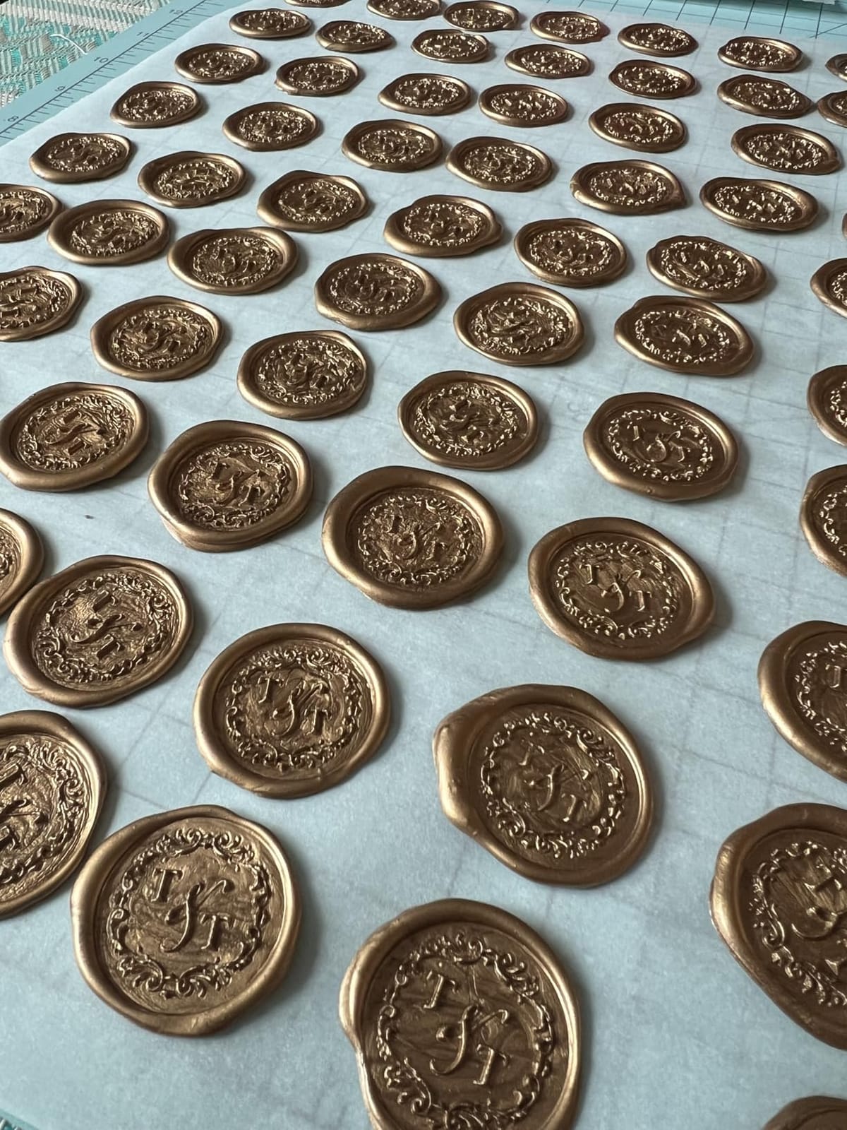 Wedding Custom Monogram Wax Seal Stamp | Personalized Initials | USA Handcrafted | Multiple Handle & Wax Color Options customer photo 2