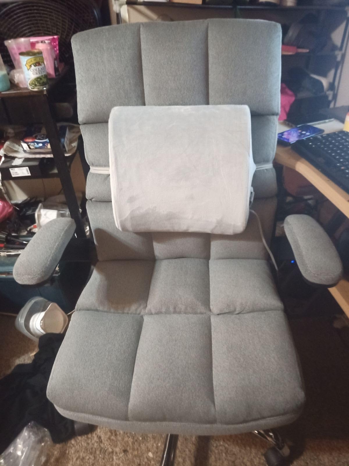 Drive Medical Comfort Touch Heated Lumbar Support Cushion, Gray | Heated Lumbar Support Cushion Featuring Comfort Touch Design for Soothing, Targeted Relief Daily for Everyday Use customer photo 1