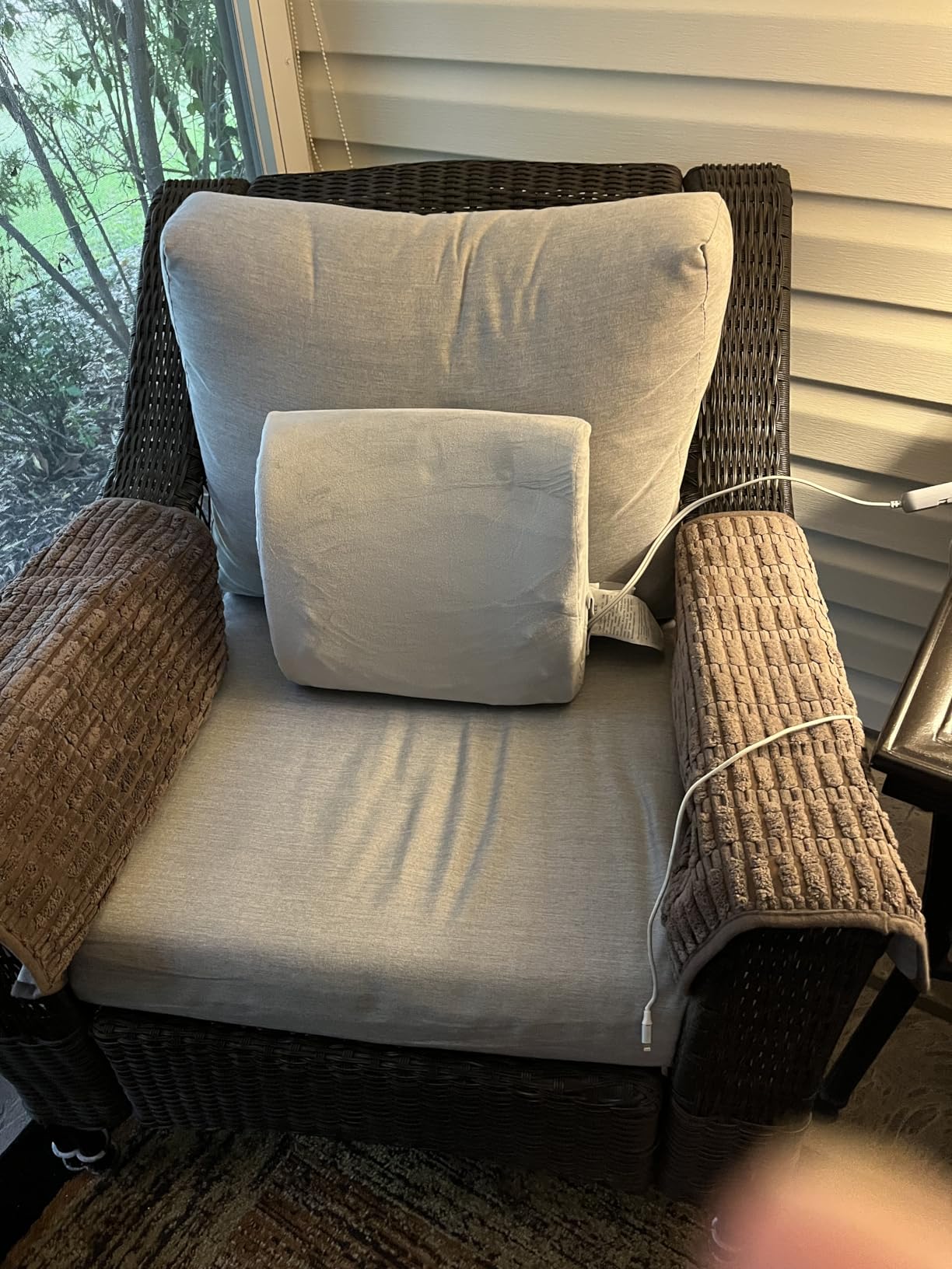 Drive Medical Comfort Touch Heated Lumbar Support Cushion, Gray | Heated Lumbar Support Cushion Featuring Comfort Touch Design for Soothing, Targeted Relief Daily for Everyday Use customer photo 2