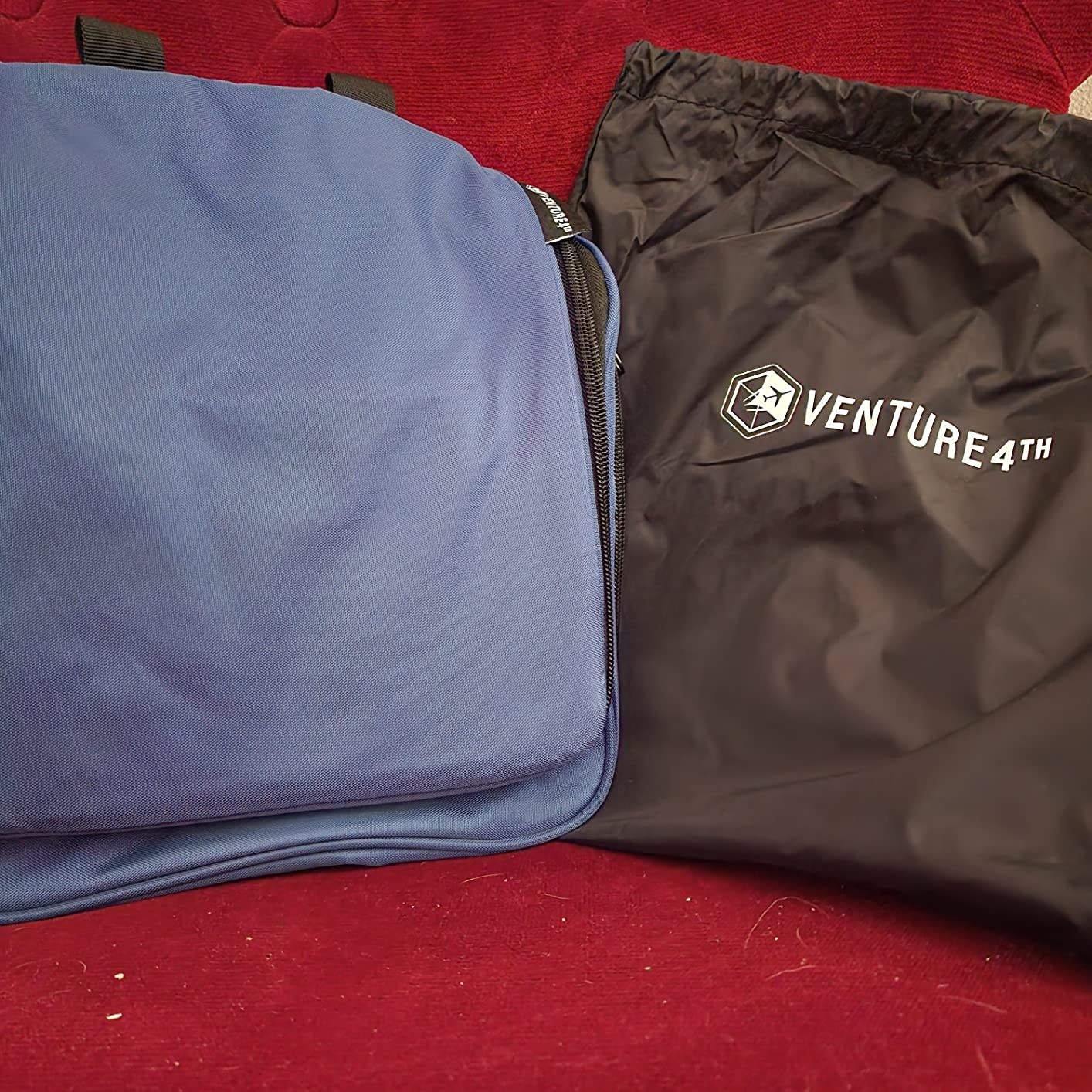 VENTURE 4TH Hanging Travel Toiletry Bag, 18 Compartments - Forest Green | Hangs on rails, hooks or doors; stands upright. Removable TSA pouch. Water-resistant Nylon 290D Twill, reinforced stitching. customer photo 2
