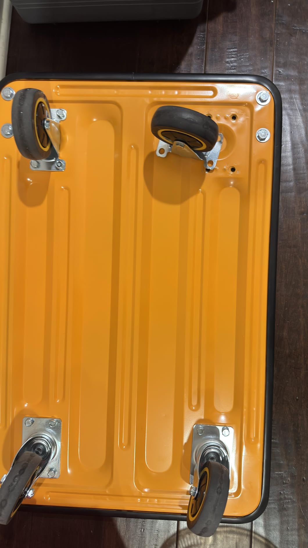 Wellmax Push Cart Dolly, Foldable Moving Platform Flat Cart, 330 lb, Yellow customer photo 1