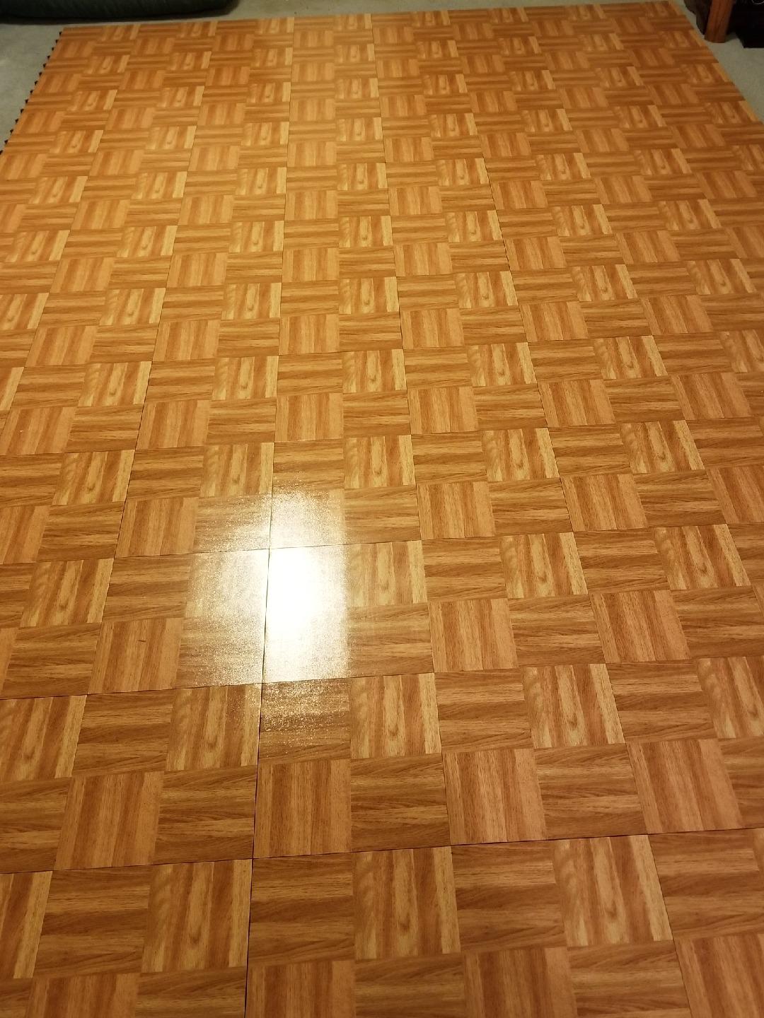 VersaStep by FlooringInc 12 x 12 Inch Interlocking Dance Floor Tiles, Portable Vinyl Dance Floor for Home Practice, 3/8 Inch Thick Snap Together Tap and Ballet Flooring, Oak, 20 Tiles, 20 Sq Ft customer photo 1
