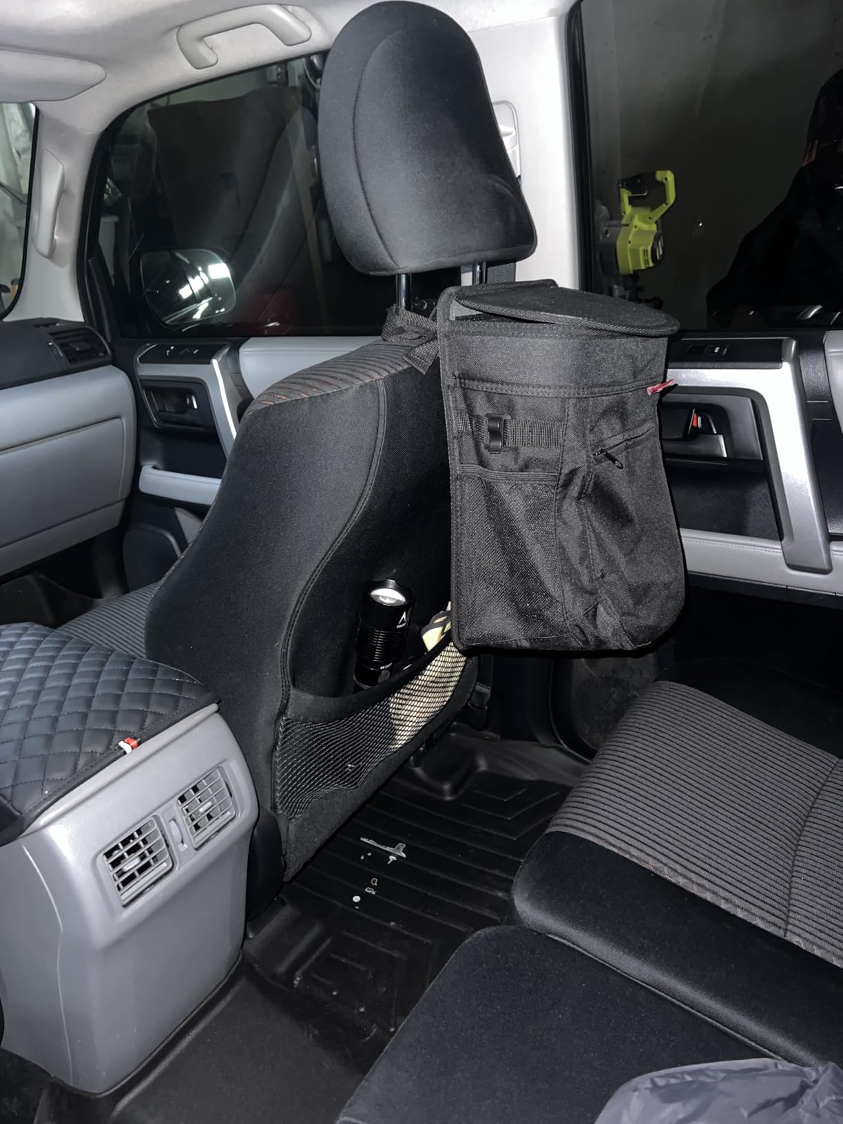 Lusso Gear Car Trash Can - 2.5-Gallon, Black, Round - Leak-Proof & Spill-Proof Lid & Waterproof Removable Liner - Hanging Car Trash Bin & Organizer for SUV, Truck & Minivan customer photo 1