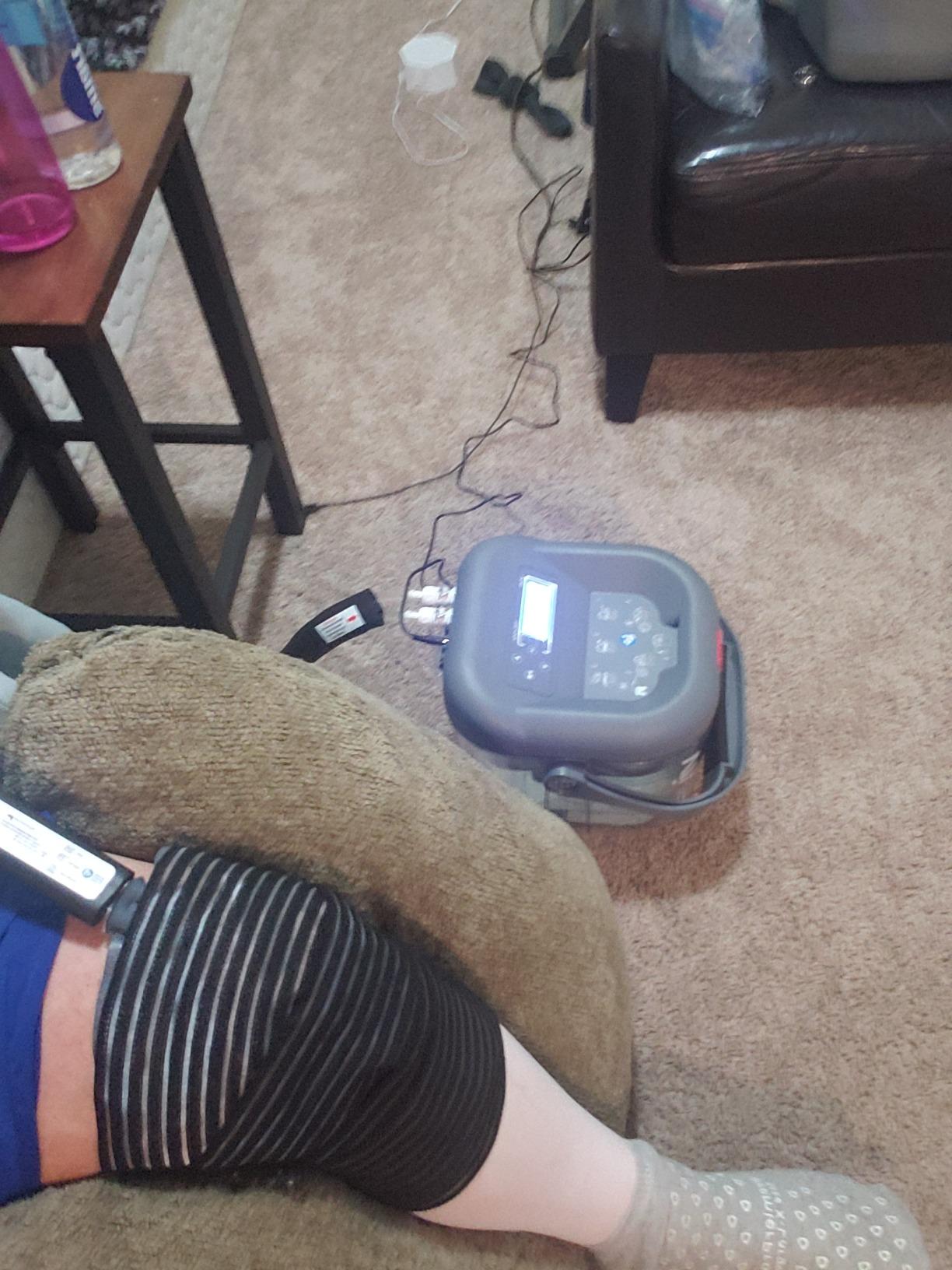 Vive Ice Machine for Knee & Shoulder After Surgery - Cold Therapy for Hip Replacement - Large Cryotherapy Pad with Quiet Pump - Flexible Cuff Unit for Ankle, Cervical, Back, Leg, ACL customer photo 1
