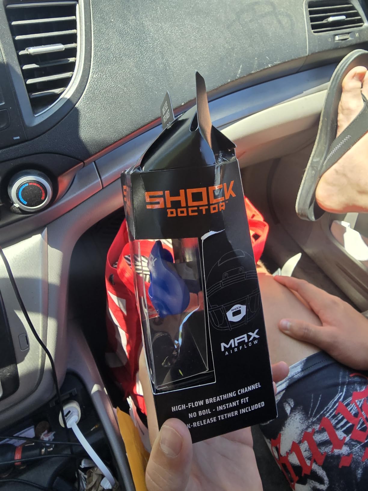 Shock Doctor Lip Guard, Max Airflow, Adult and Youth Mouth Guard Football with Strap customer photo 2