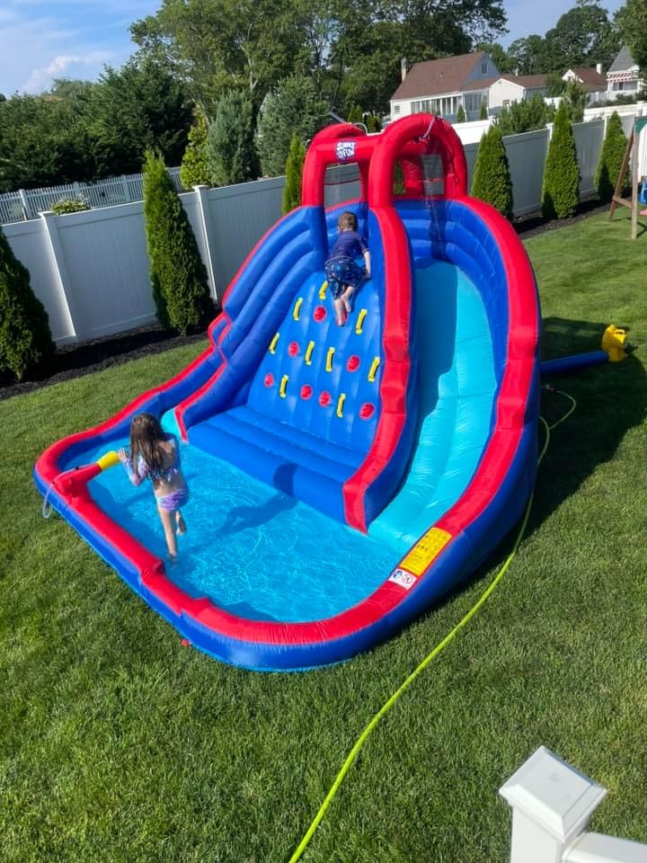 Sunny & Fun Ultra Climber Inflatable Water Slide Park - Heavy-Duty for Outdoor Fun - Climbing Wall, Two Slides & Splash Pool - Easy to Set Up & Inflate with Included Air Pump & Carrying Case customer photo 2